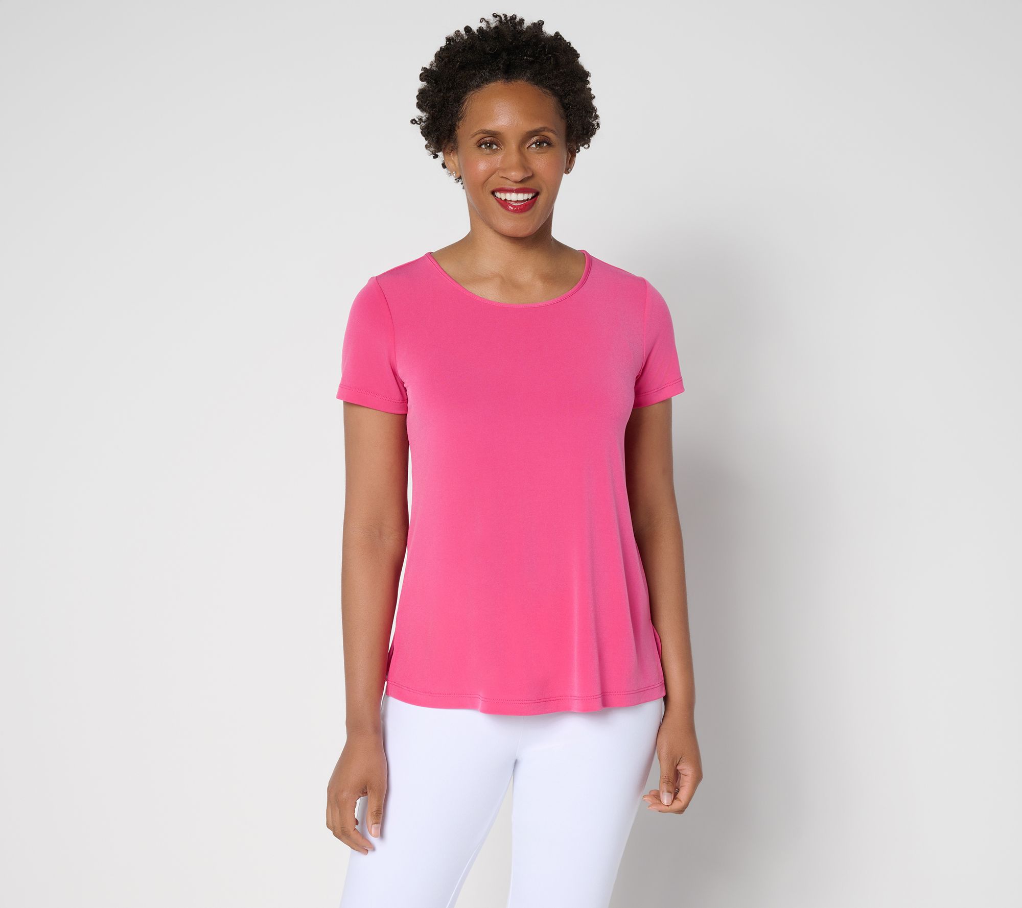 Susan Graver Modern Essentials Liquid Knit A-Line Top