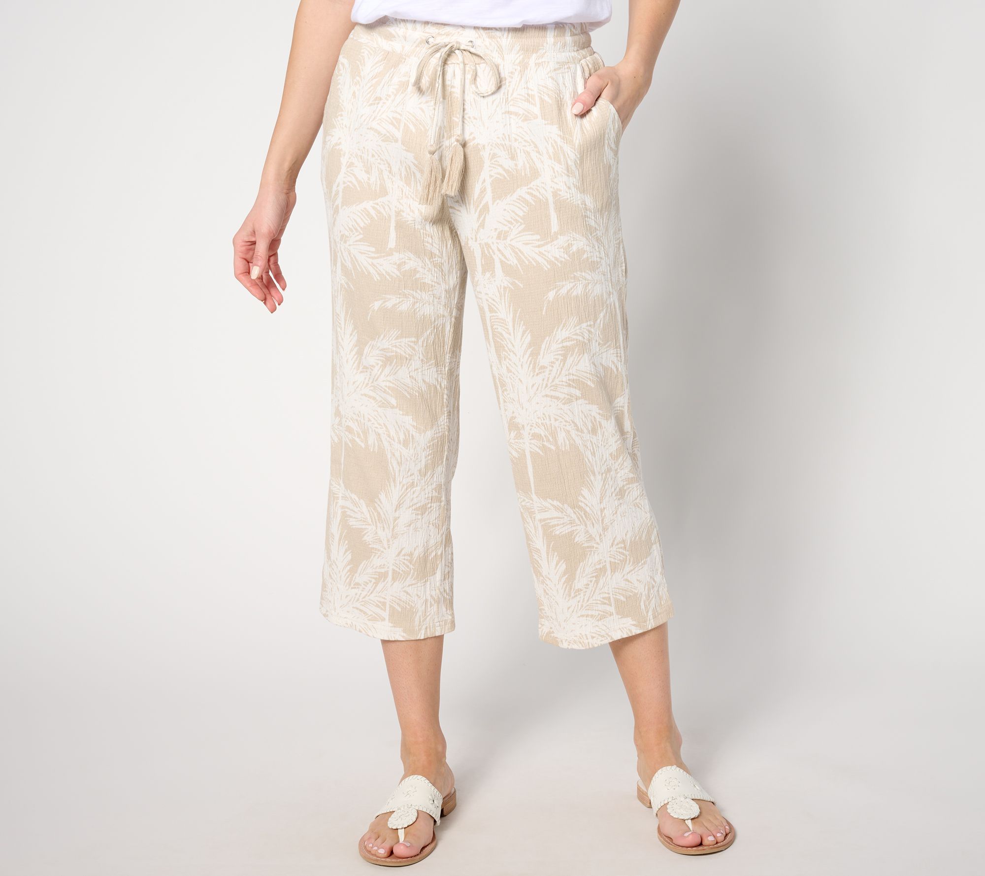Belle by Kim Gravel_Pet Packabelle Paradise Palm Cropped Pant