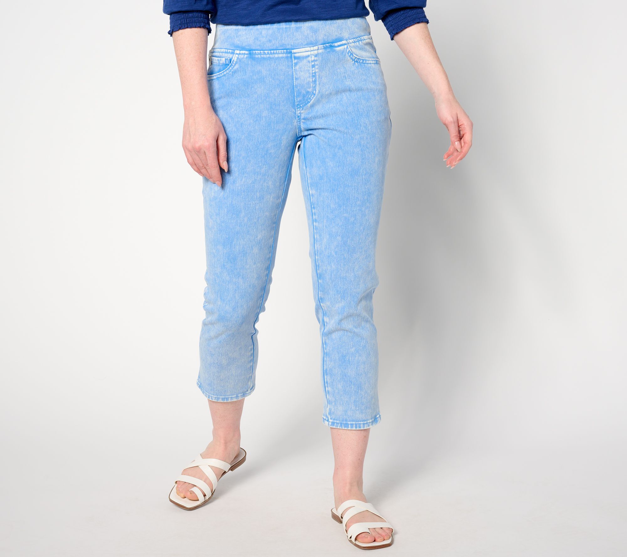 Belle Beach by Kim Gravel Petite Delray Denim Cropped Jean