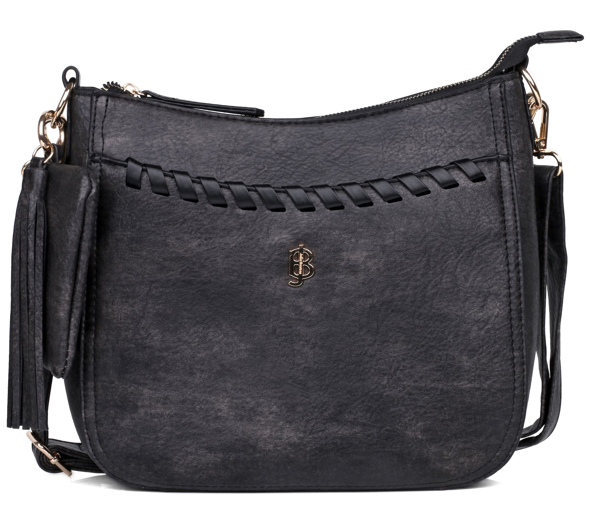 Julia Buxton Whip Stitch Vegan Leather Crossbody Bag