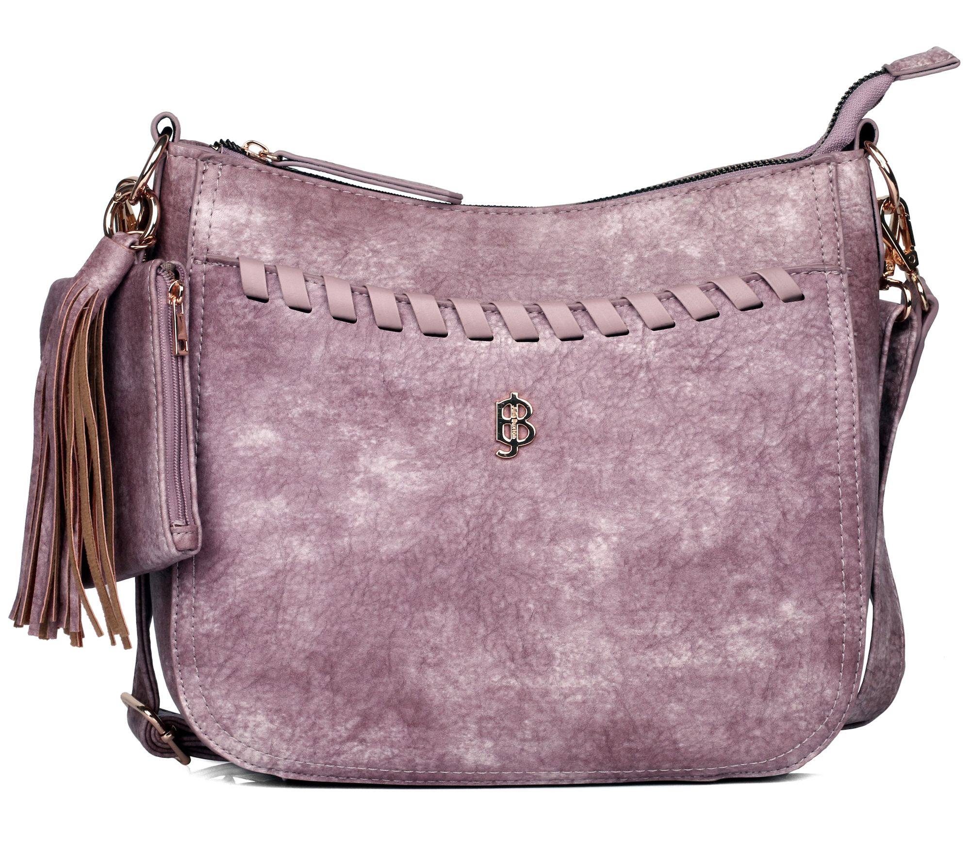 Julia Buxton Whip Stitch Vegan Leather Crossbody Bag