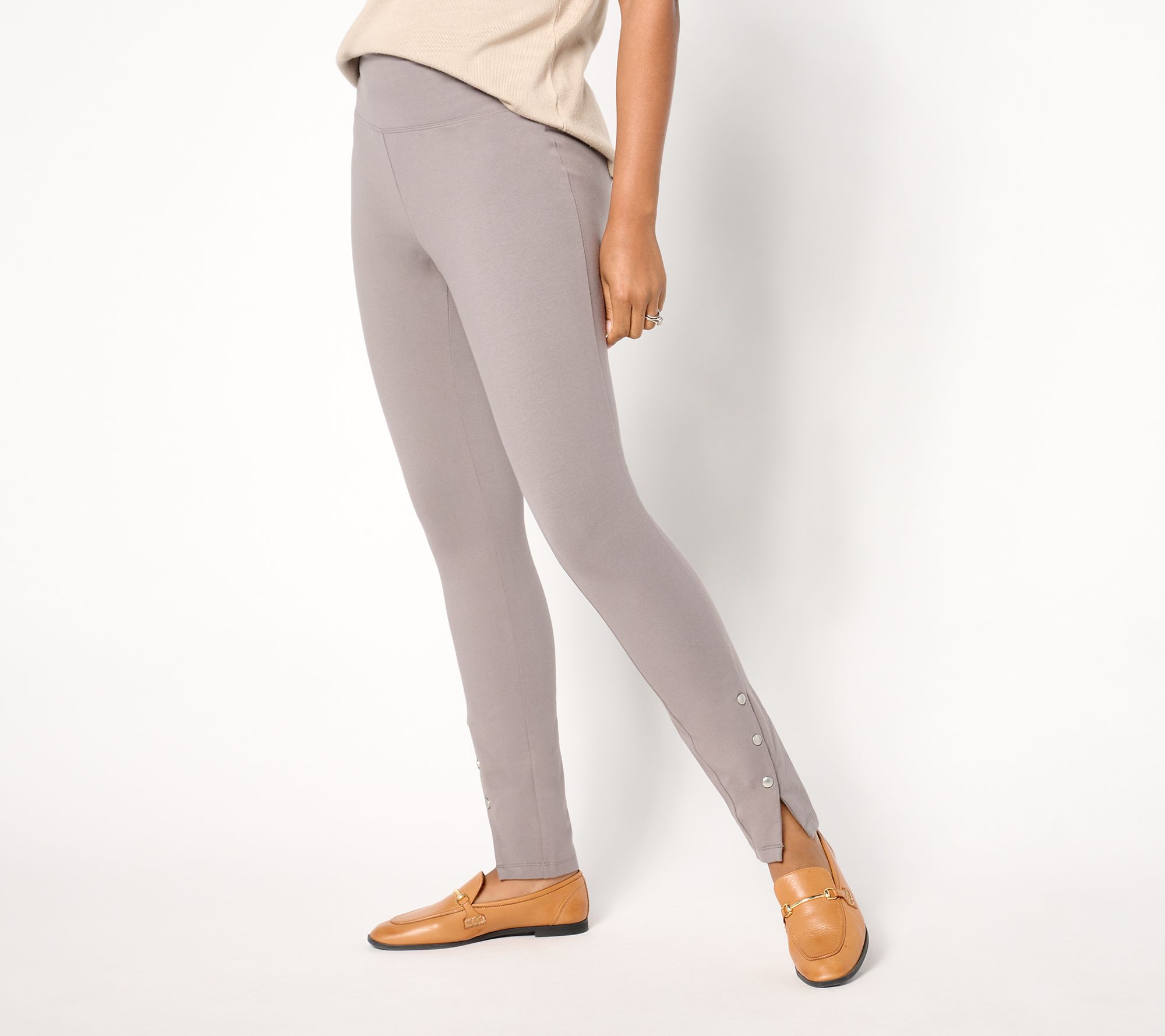 Women With Control Tummy Control Regular Slim Leg with Snap Detail