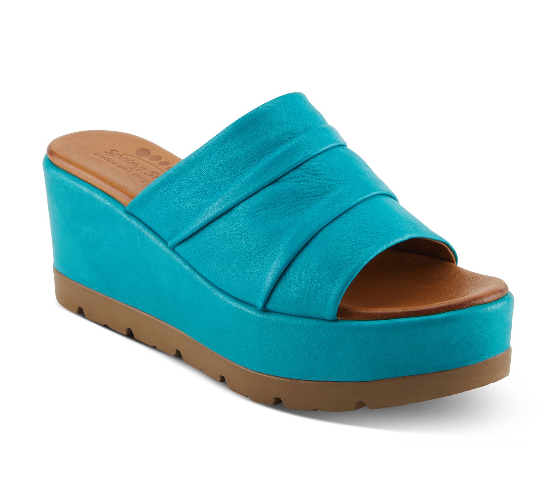 Spring Step Leather Slide Platform Wedge - Allerton