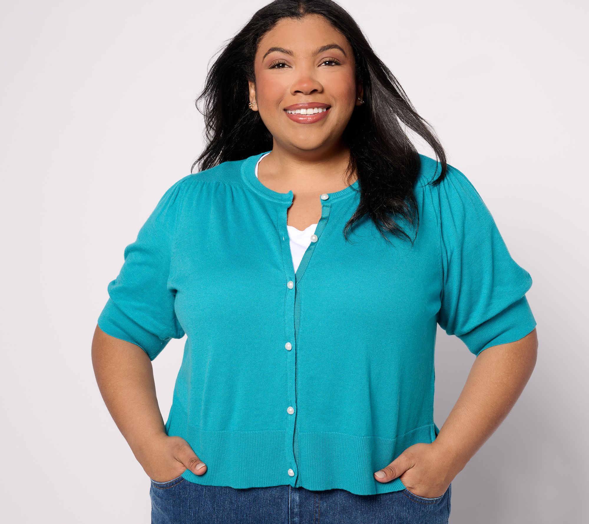 "As Is" Isaac Mizrahi Live! Always Isaac Silk Blend Cardigan