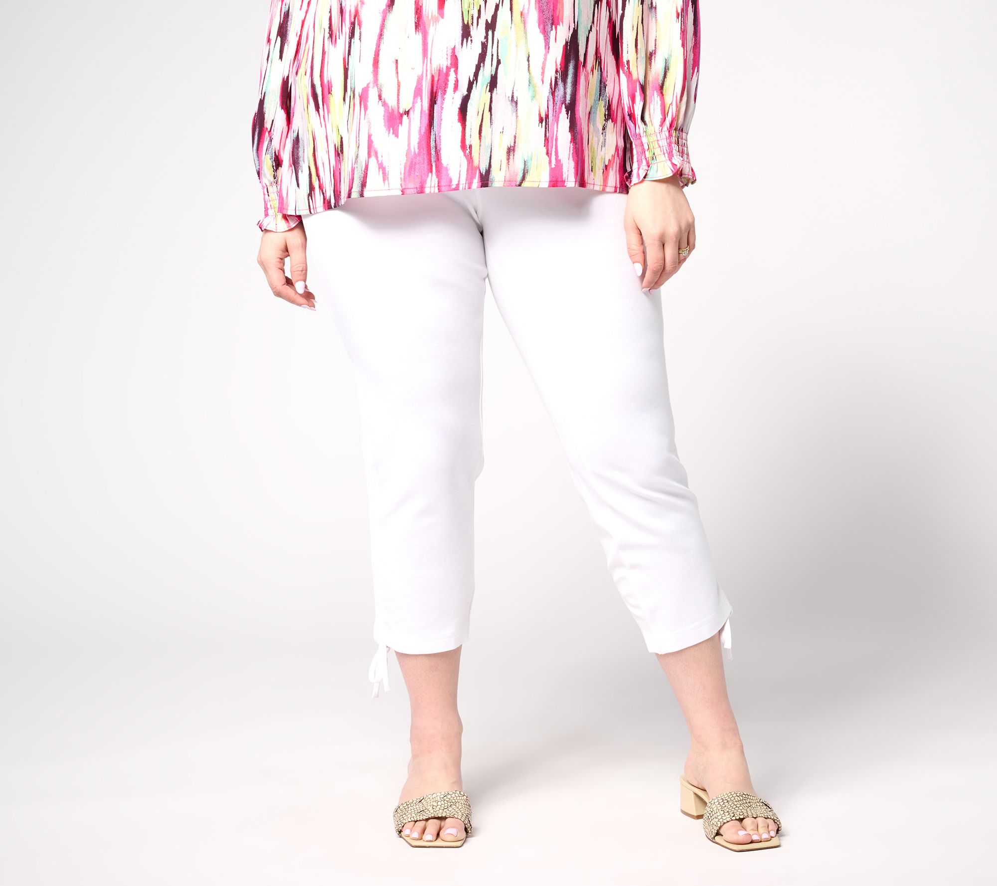 "As Is" Belle by Kim Gravel Regular Ponte Convertibelle Crop Pant