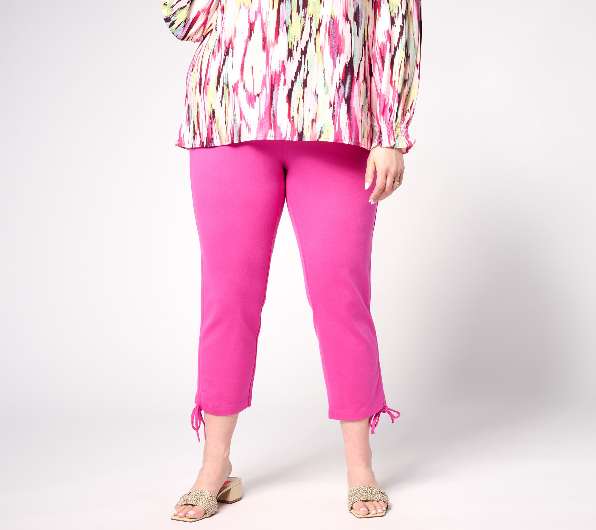 "As Is" Belle by Kim Gravel Regular Ponte Convertibelle Crop Pant