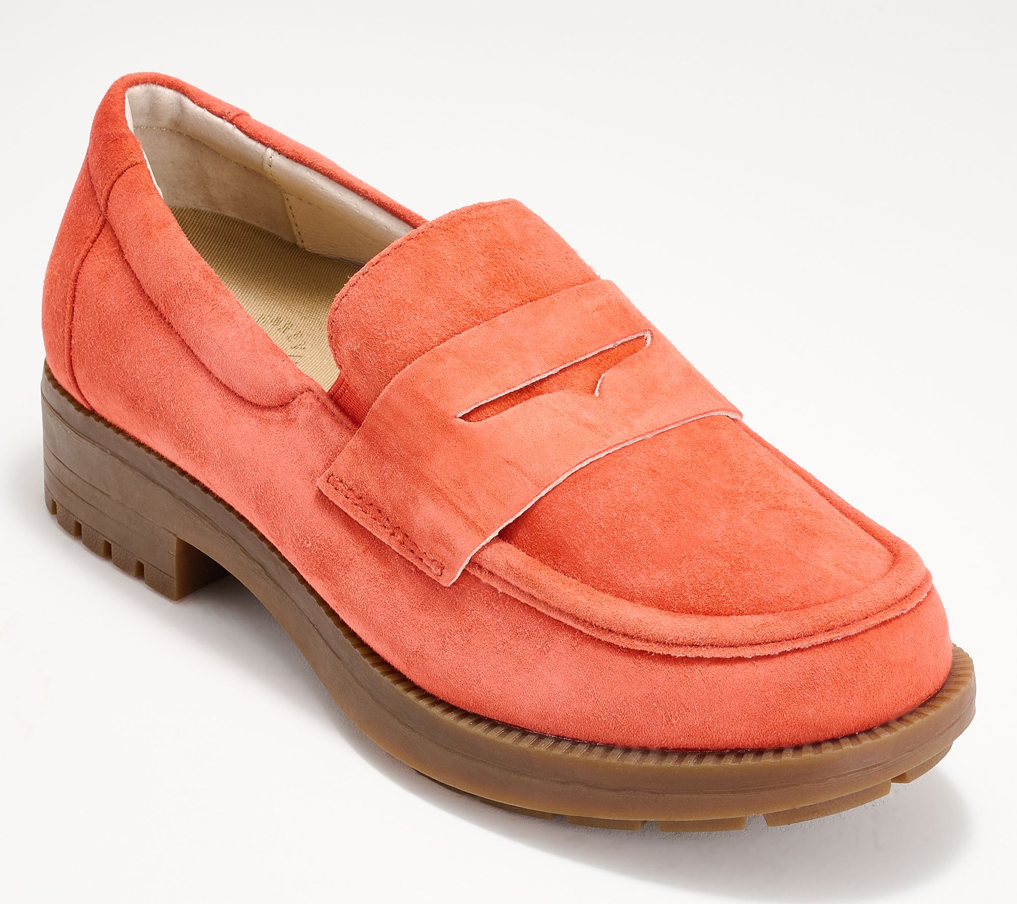 Revitalign Orthotic Suede Penny Loafers- Laurel Penny