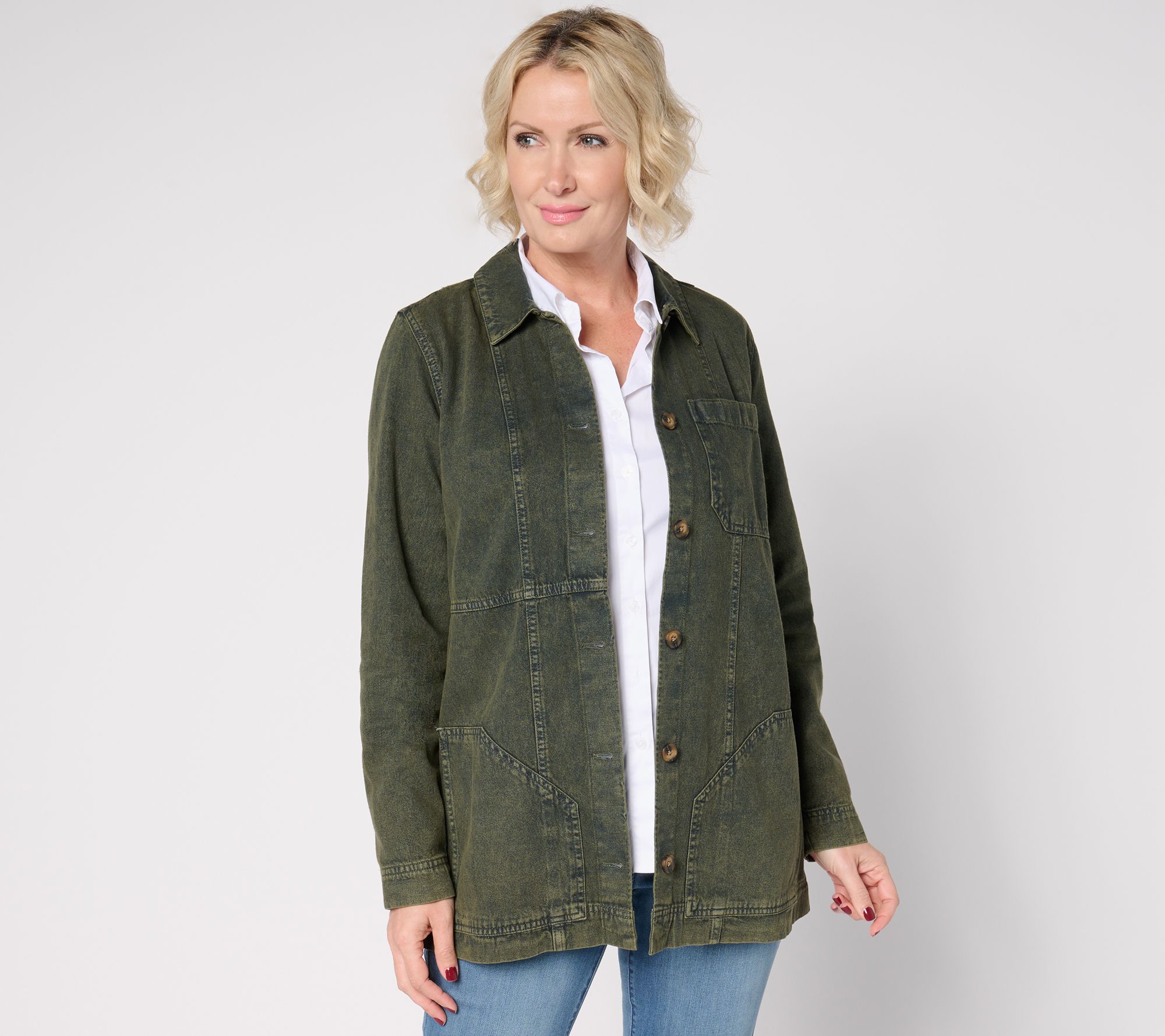 Joan Rivers Classics Collection Green Coats Jackets QVC