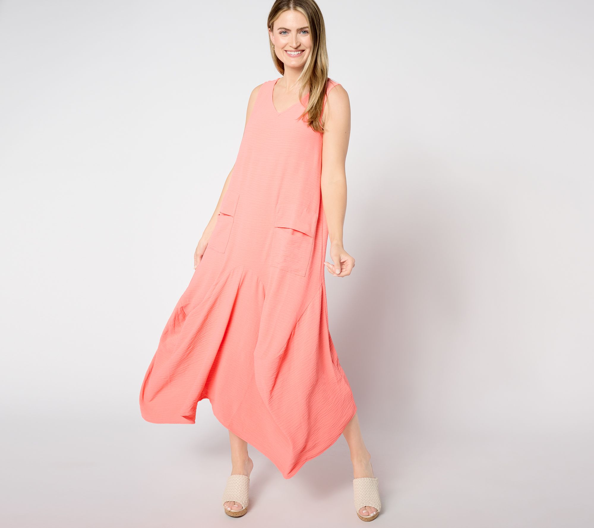 "As Is" Attitudes by Renee Petite Textured Woven Tank Dress