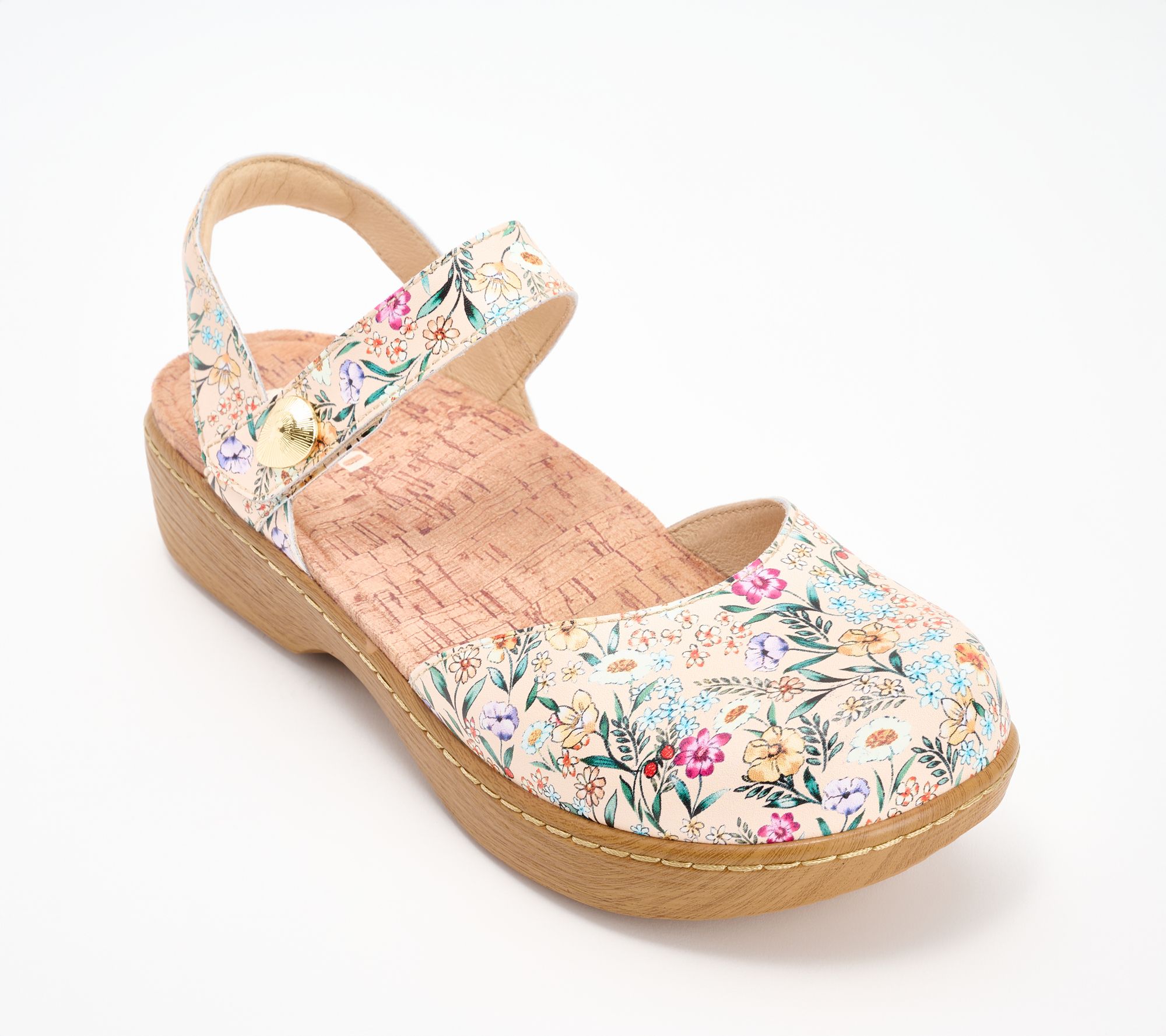 Alegria Adjustable Leather Mary Jane Sandals - Opal