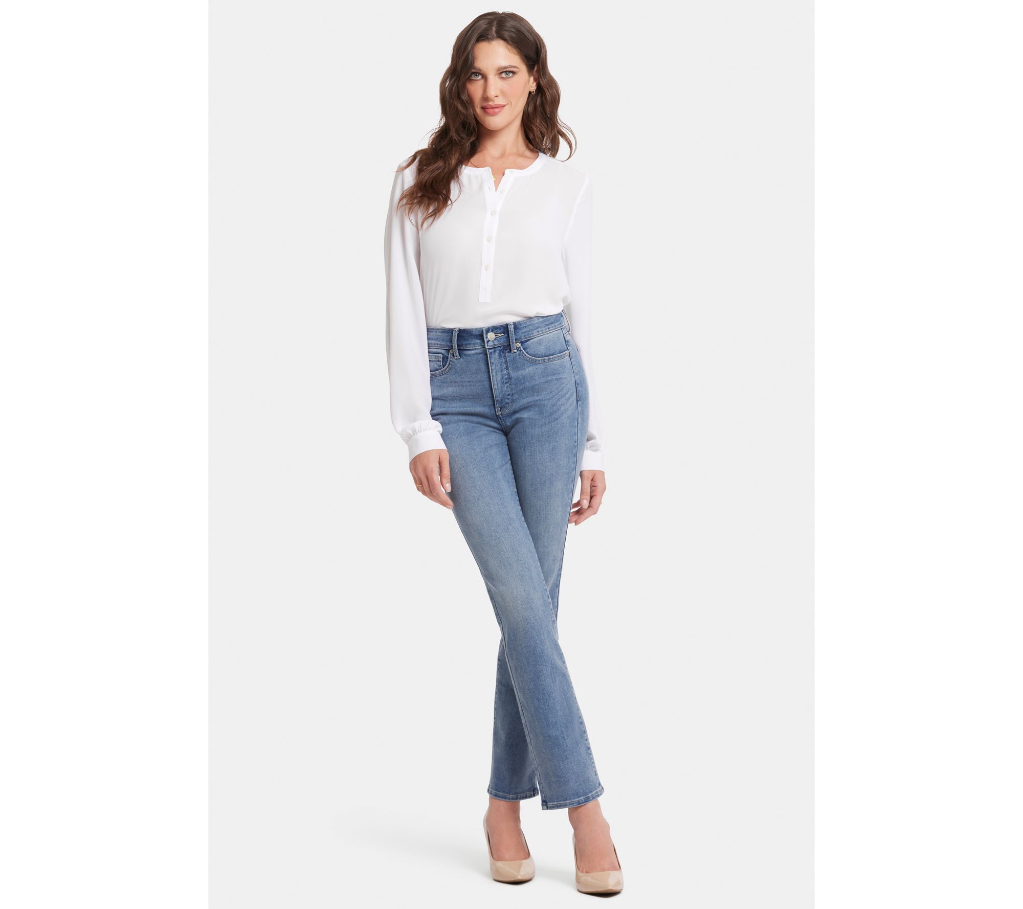 NYDJ High-Rise Marilyn Straight Jeans