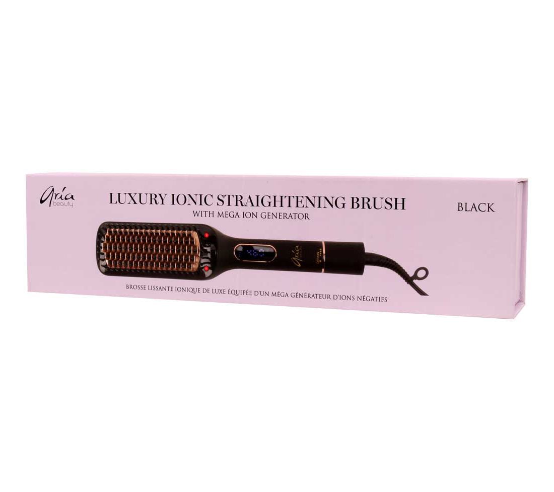 Aria Luxury Ionic Straightening Brush QVC