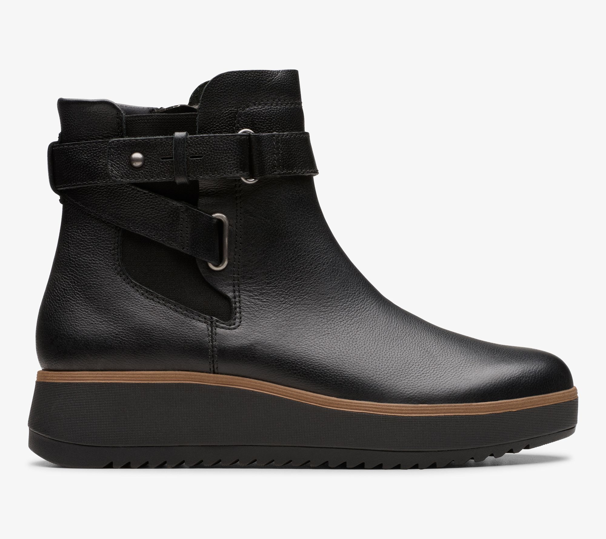 Clarks Collection Leather Ankle Boots- Zylah Fa ye