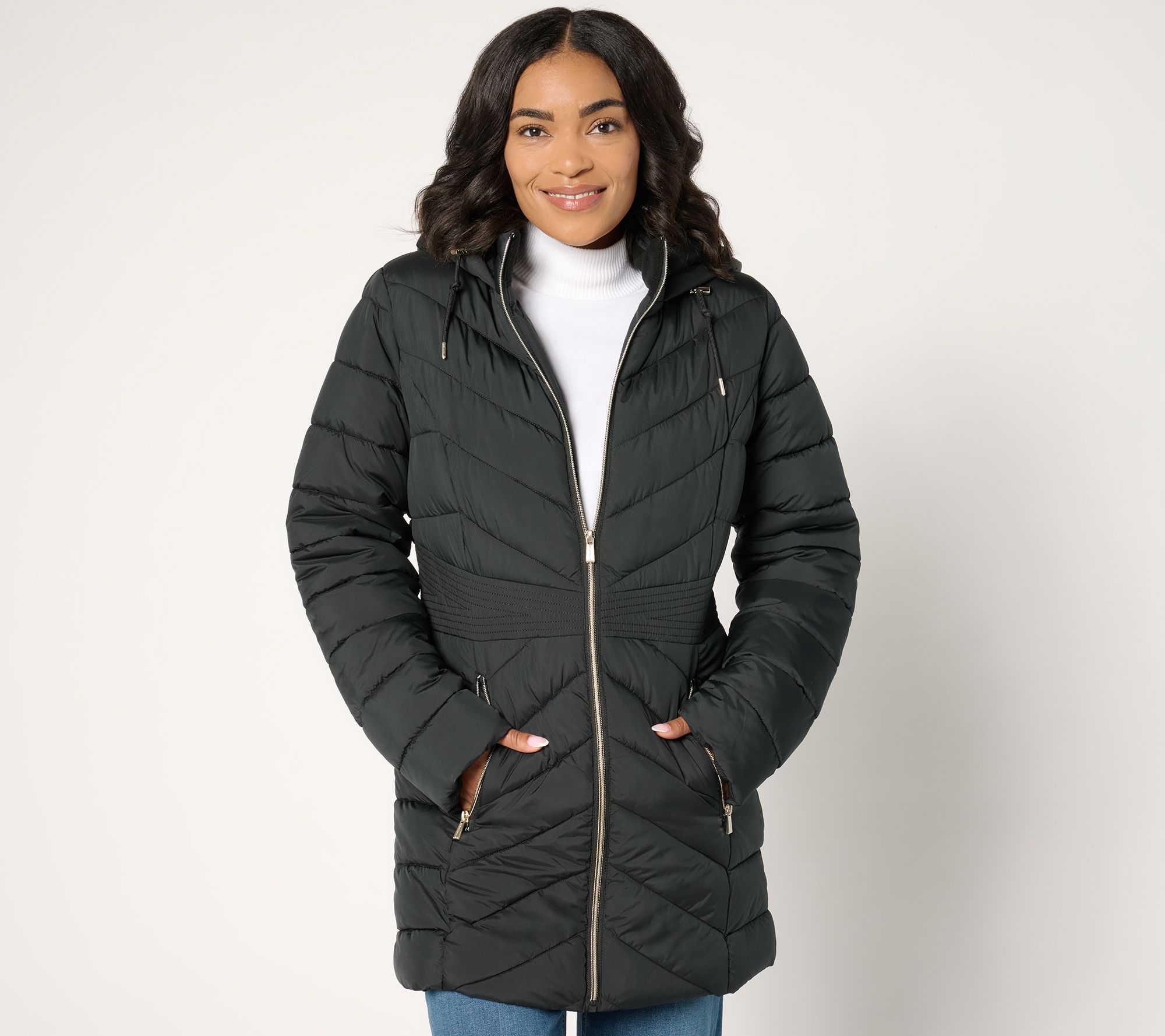 "As Is" Susan Graver Water Resistant Quilted Jacket