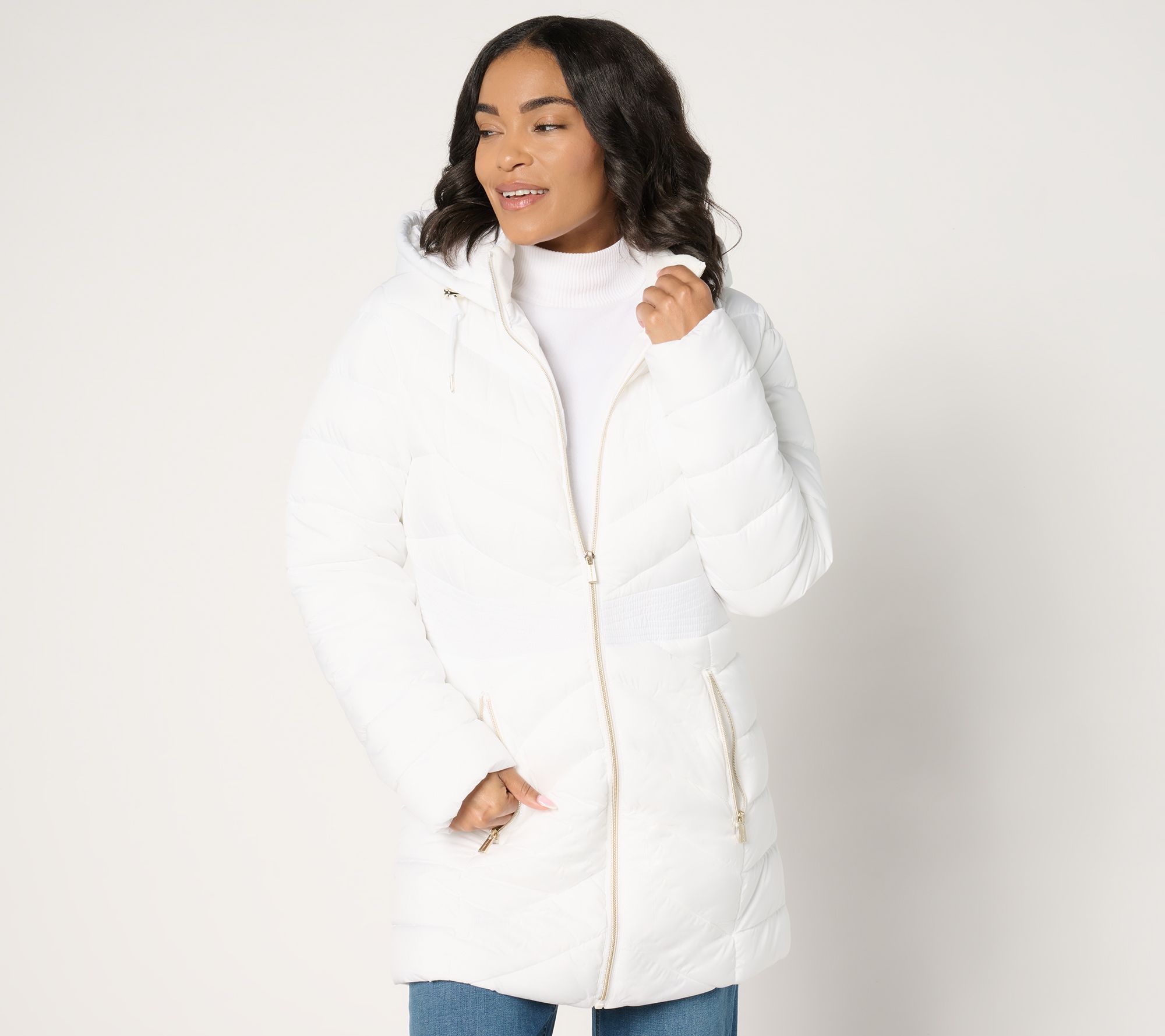 "As Is" Susan Graver Water Resistant Quilted Jacket