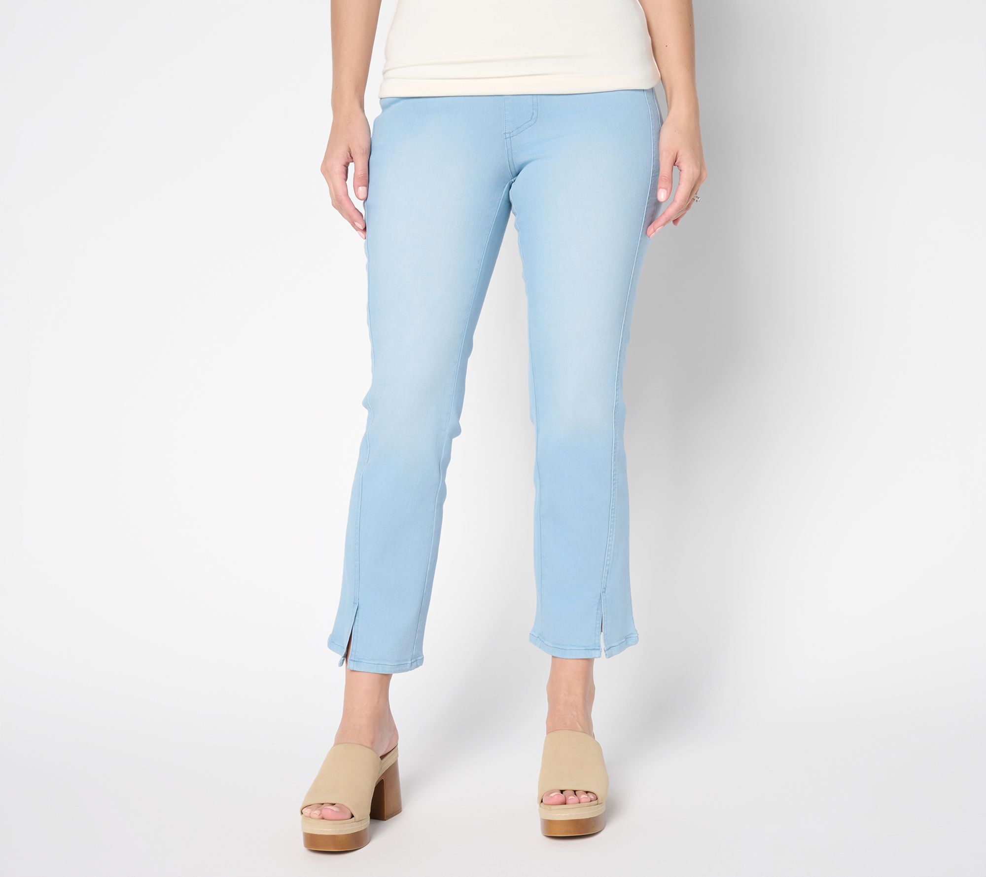 Belle by Kim Gravel Tall TripleLuxe Denim Seamed Kick Flare Crop