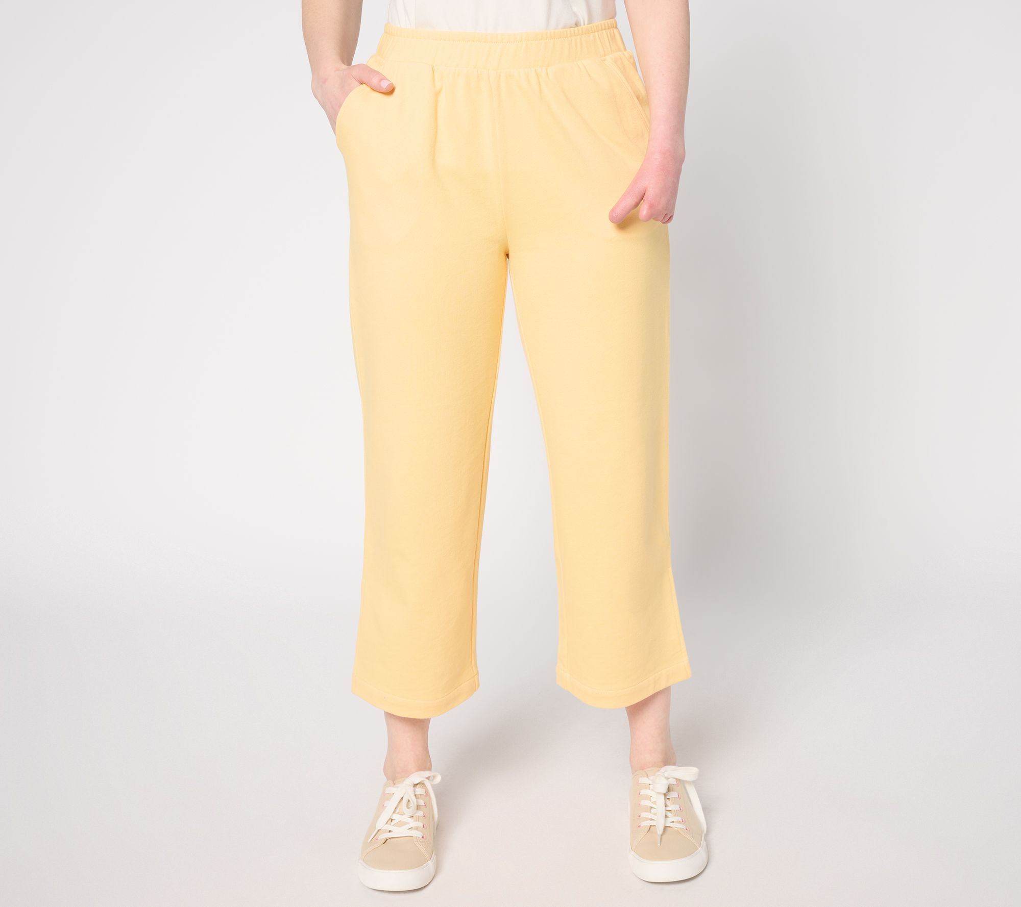 AnyBody Petite French Terry Pants with Pockets