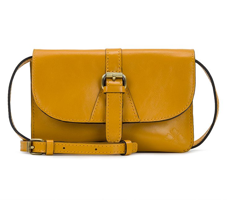 Patricia Nash Torri Mango Vintage Distressed Leather Crossbody
