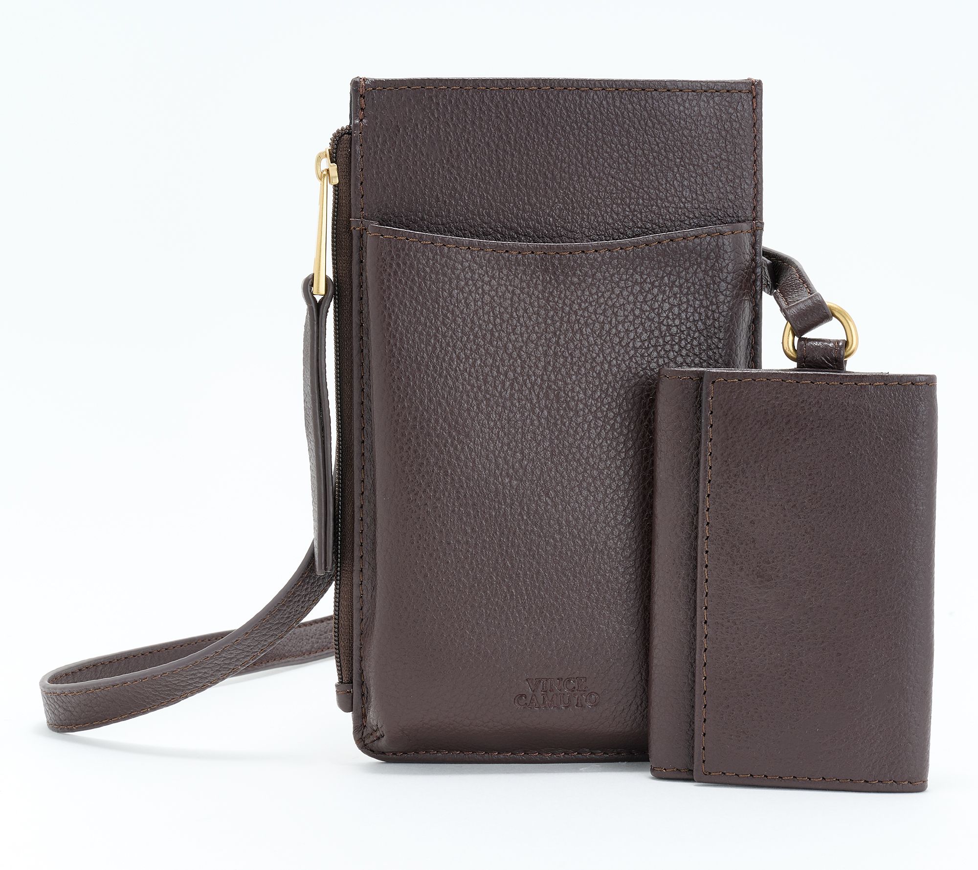 "As Is" Vince Camuto Apolo Pebbled Leather Phone Crossbody