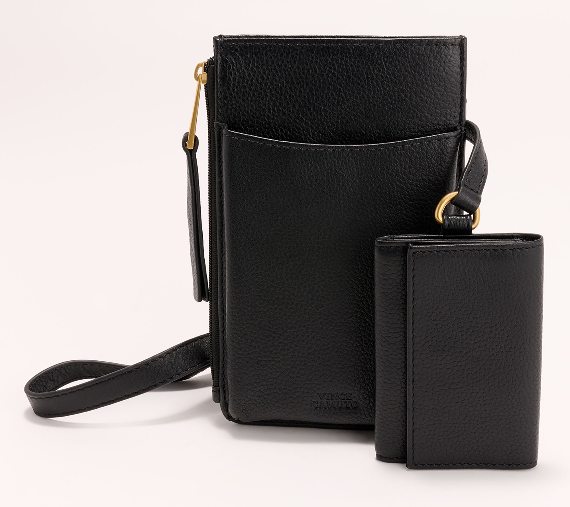 "As Is" Vince Camuto Apolo Pebbled Leather Phone Crossbody
