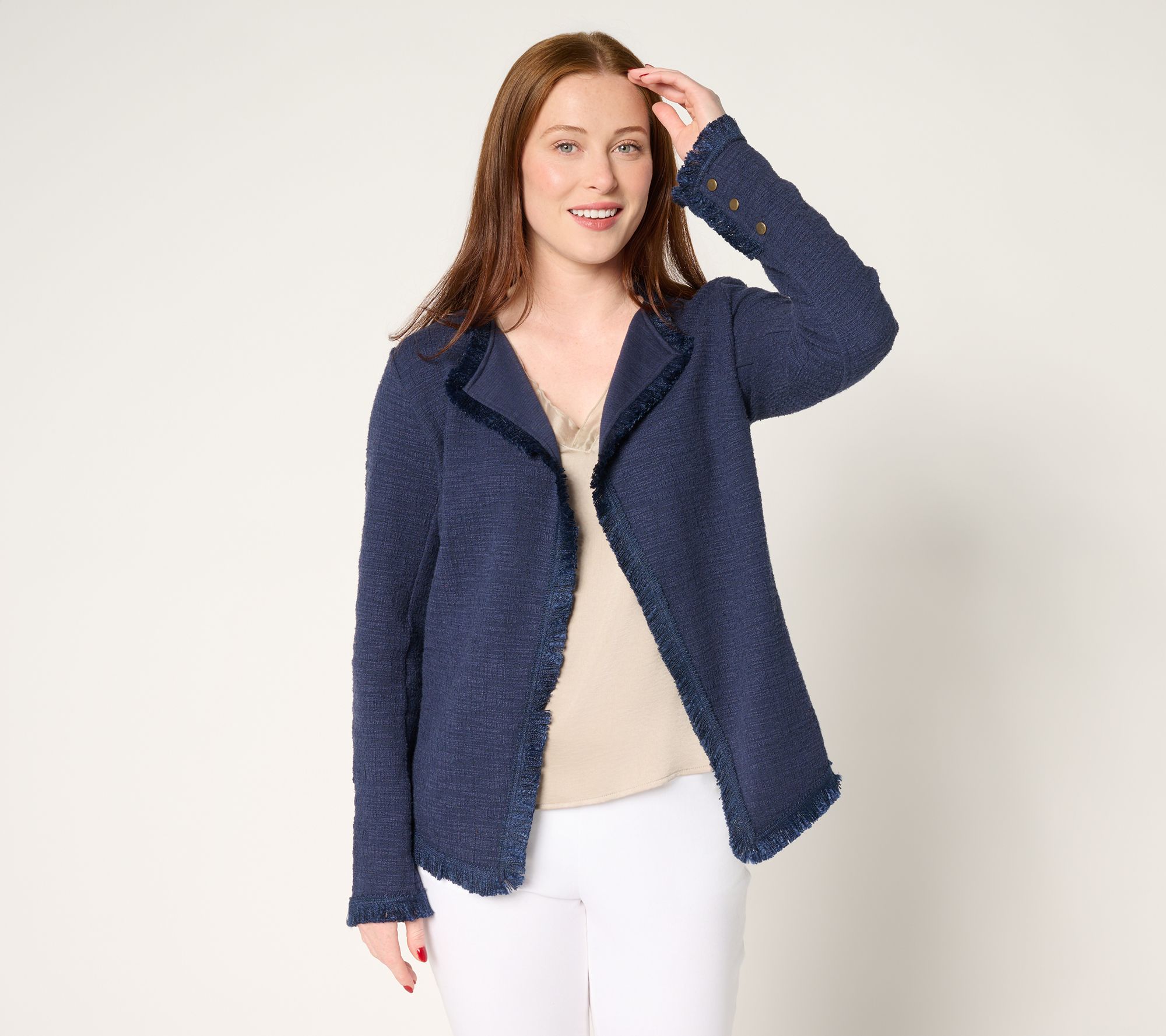 Belle by Kim Gravel Fringe Benefit Tweed Jacket
