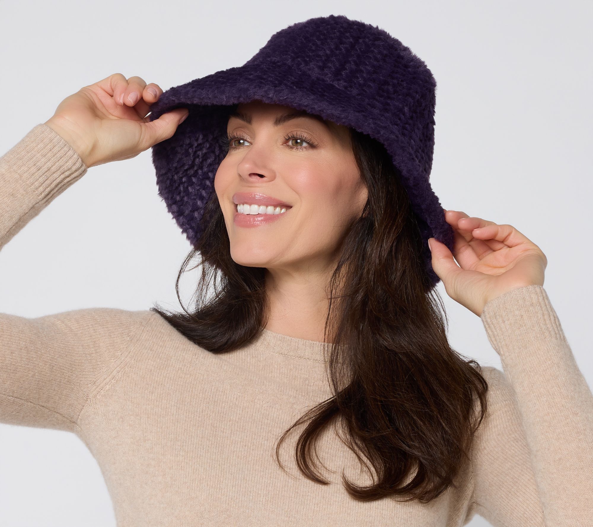 Sprigs Braided Faux Fur Bucket Hat