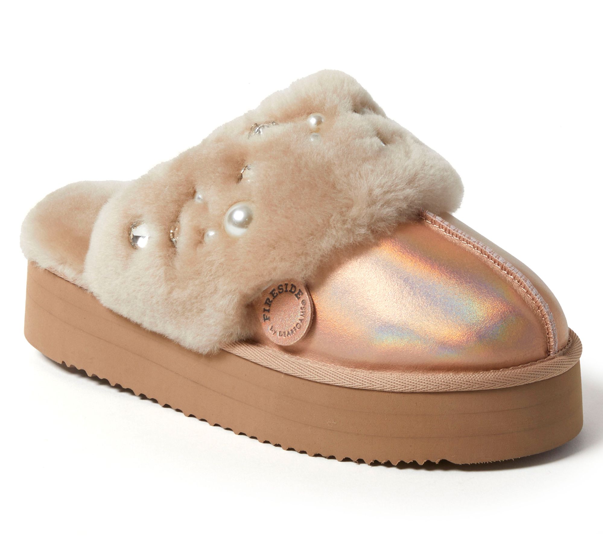 Fireside by Dearfoams Women's Genuine ShearlingClog - Ballina