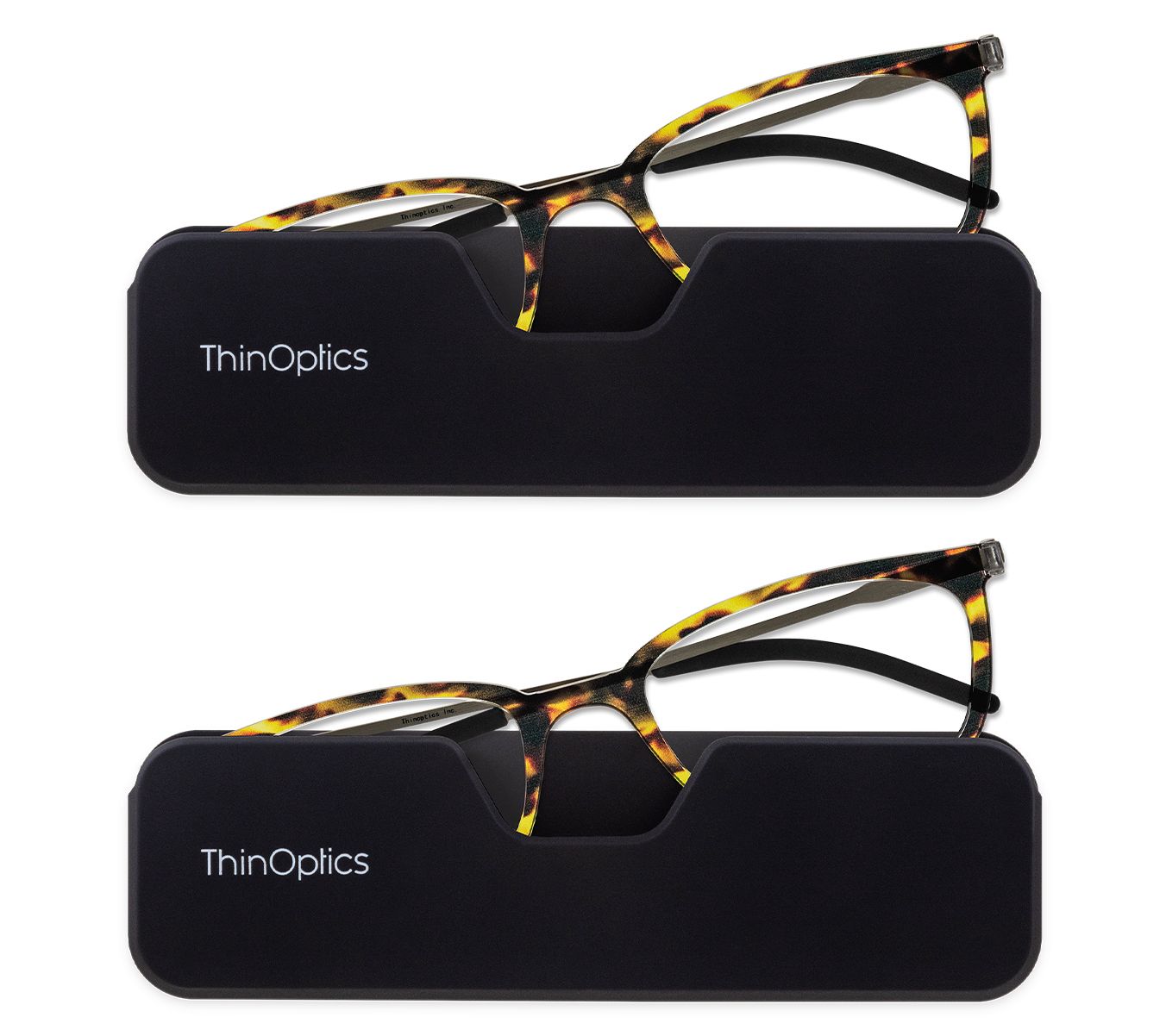ThinOptics Set of 2 Connect Full Frame Reading Glasses & Cases 1.0-2.5