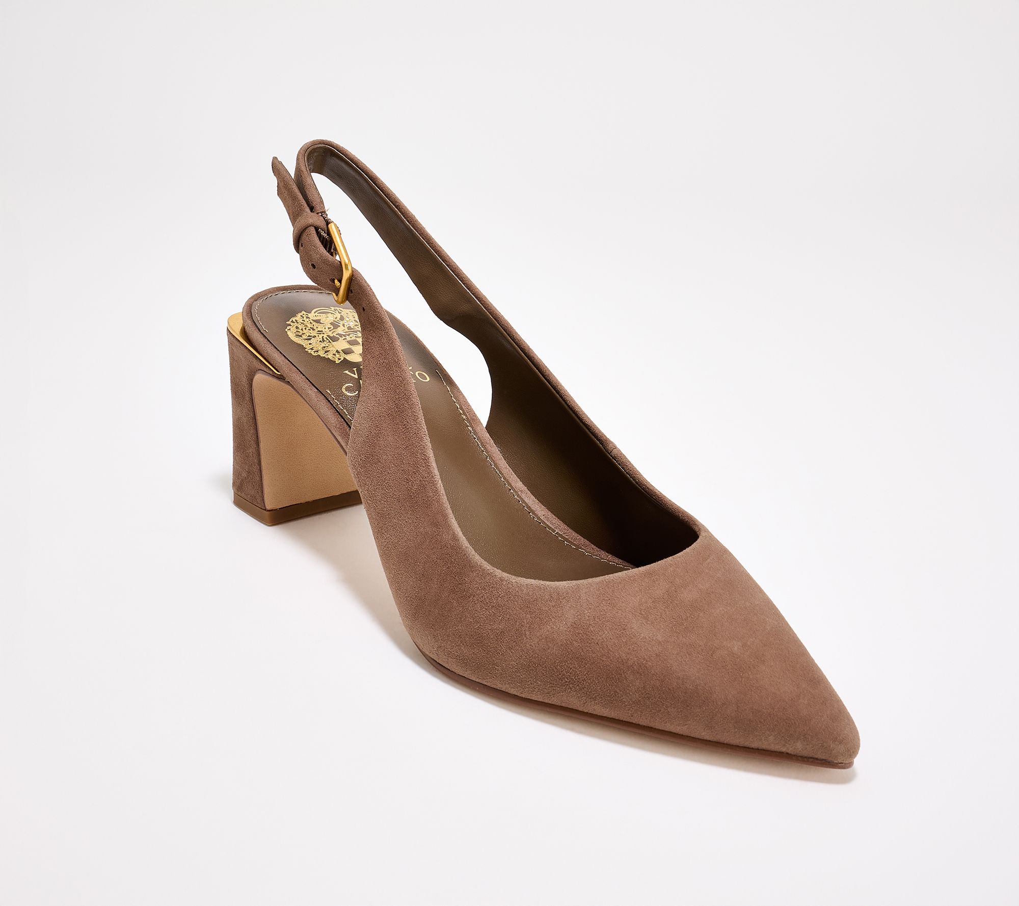 Vince Camuto Leather or Suede Slingback Pumps - Hamden-B