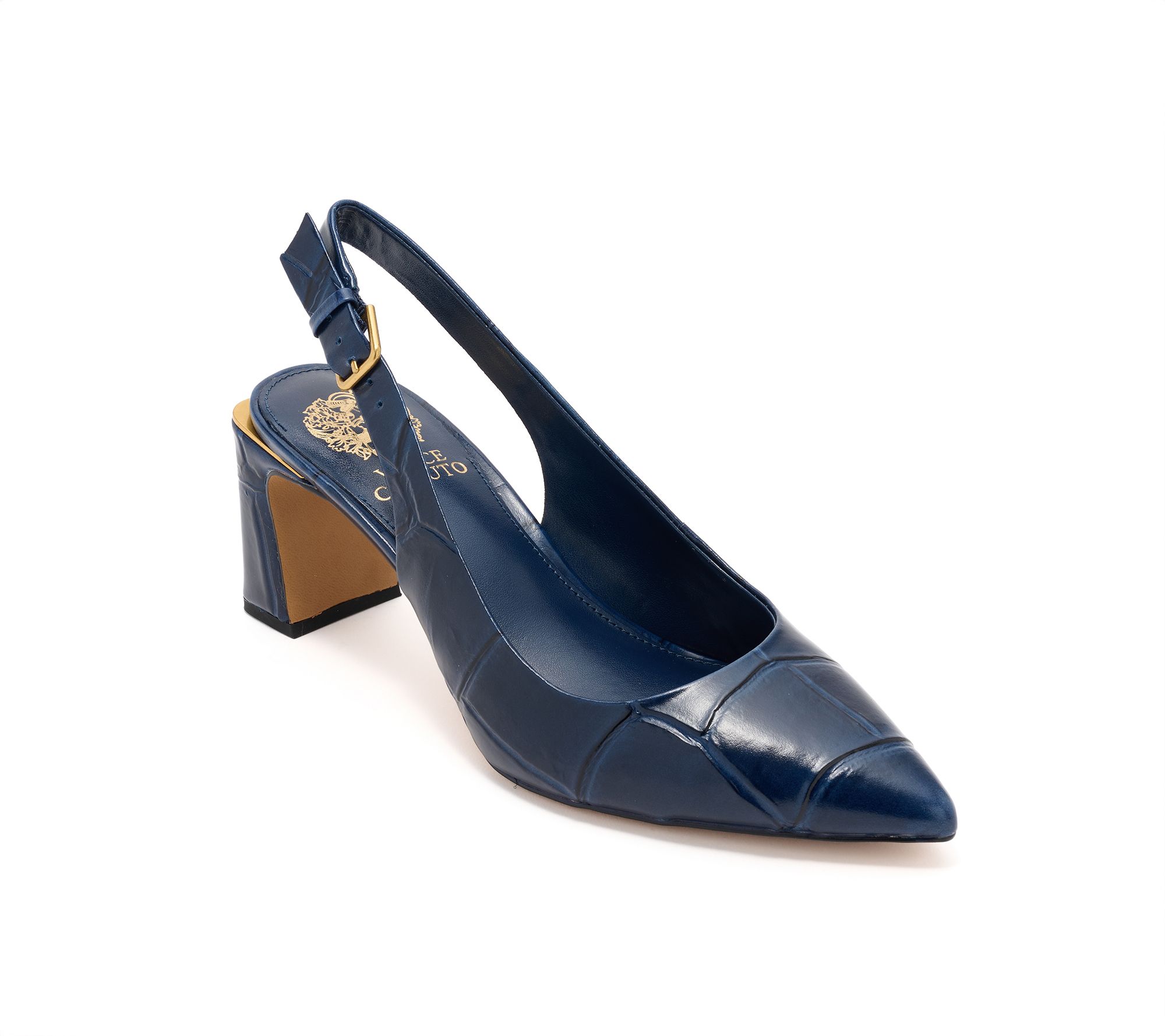Vince Camuto Leather or Suede Slingback Pumps - Hamden-B