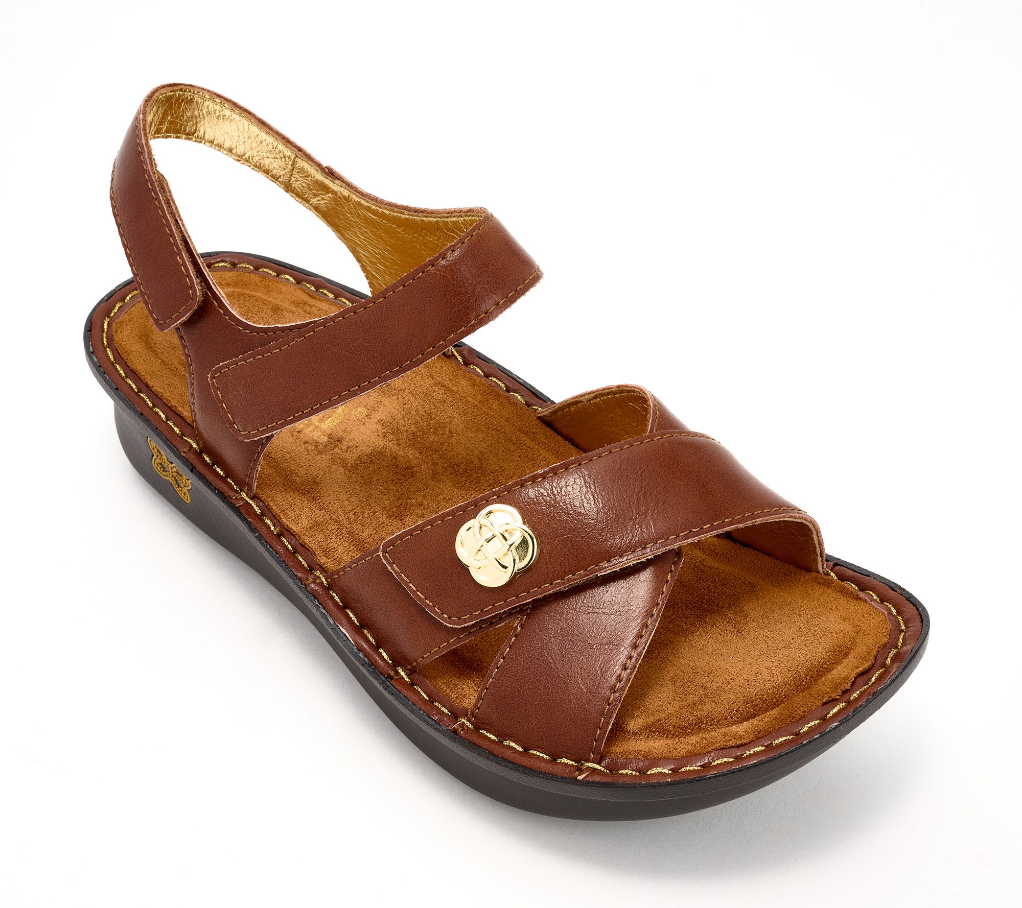 "As Is" Alegria Adjustable Leather Sandals - Kelsi