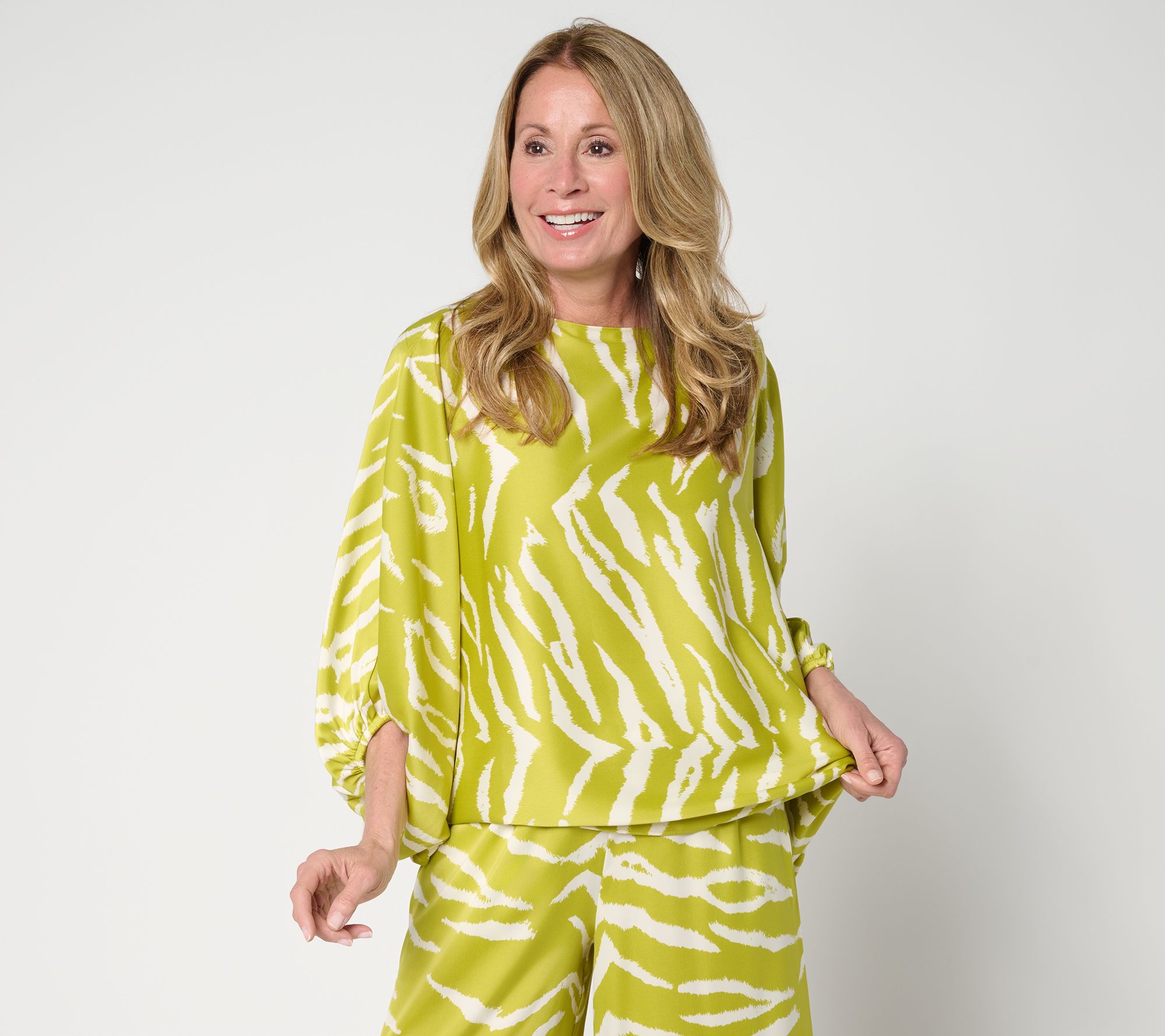 "As Is" Carla Rockmore Collection Dolman Sleeve Satin Blouse