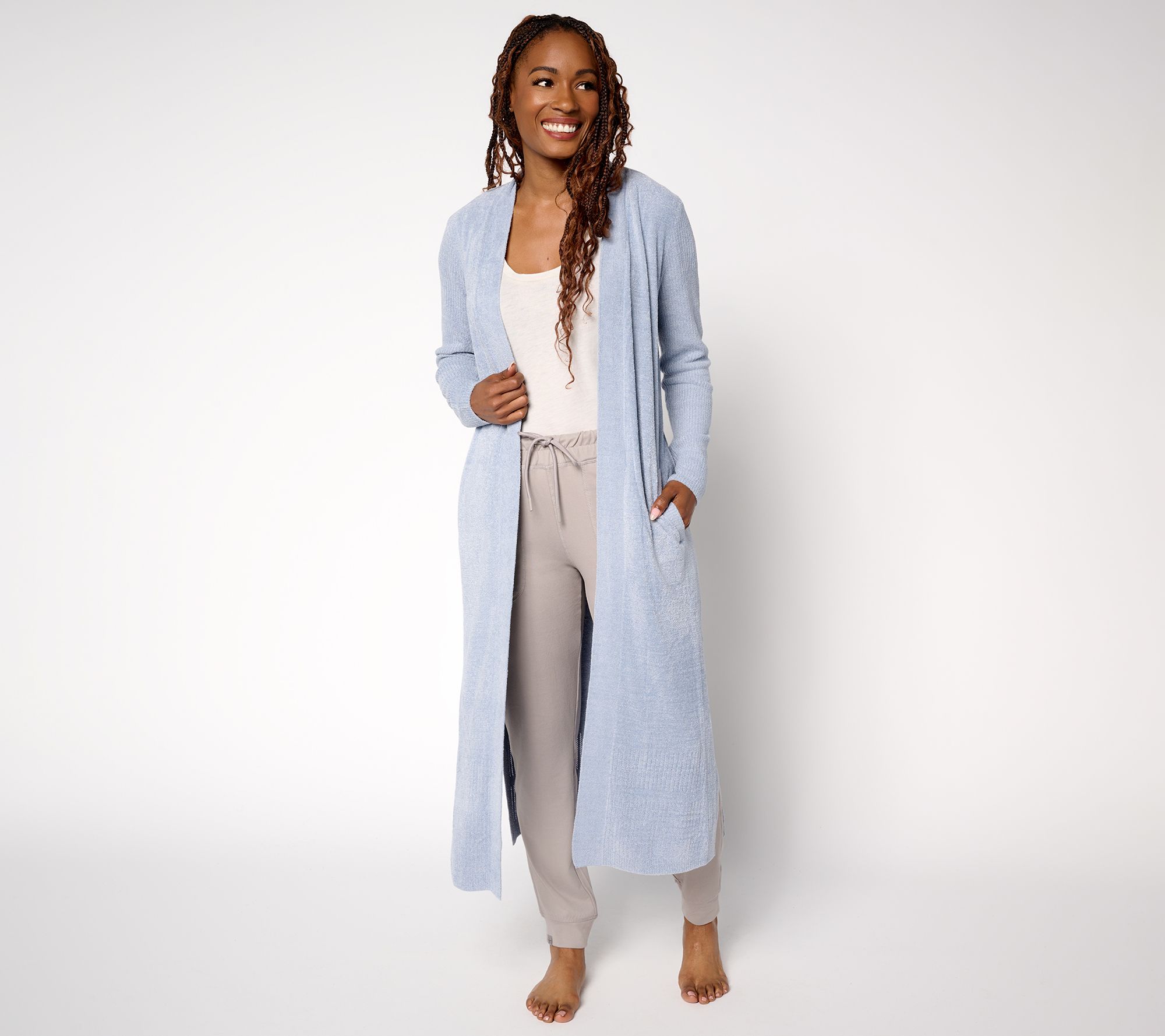 "As Is" Barefoot Dreams CozyChic Ultra Lite Pointelle Cardigan