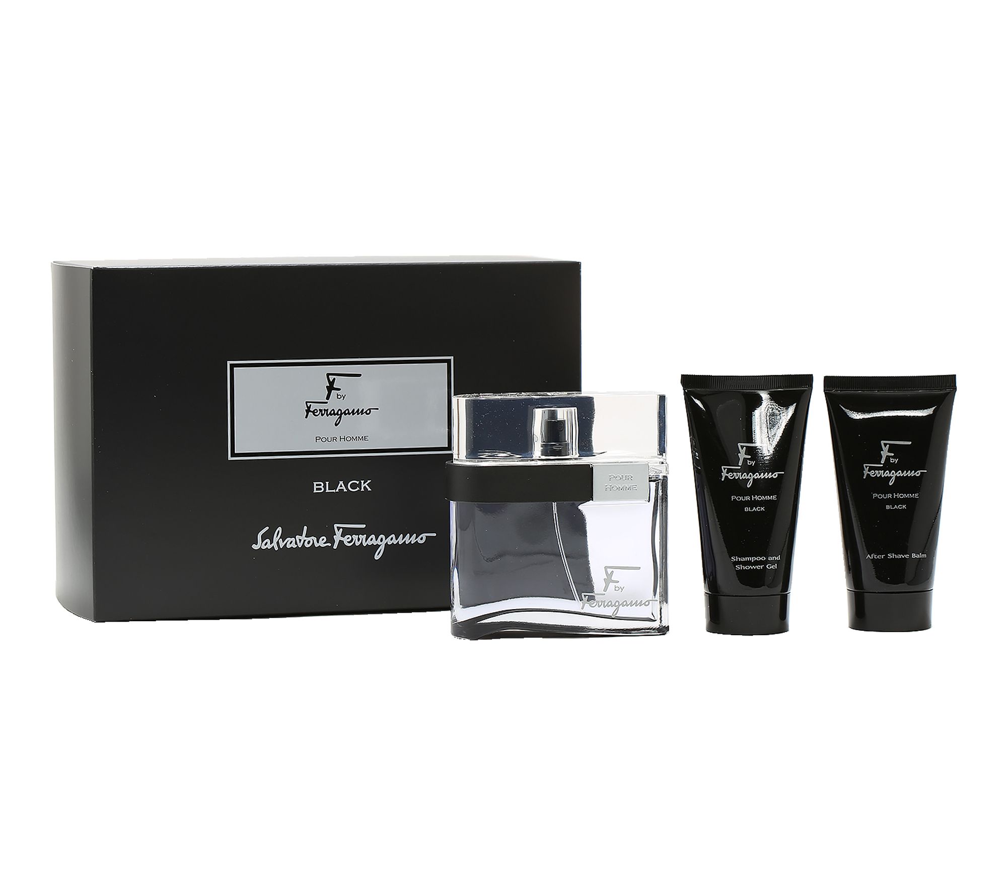Salvatore Ferragamo F By Ferragamo Black For Men Set