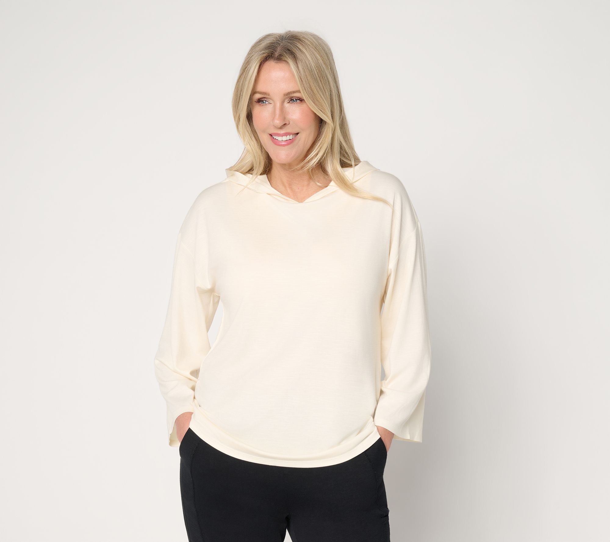 Anybody Smooth Slub Knit Hoodie with Support System