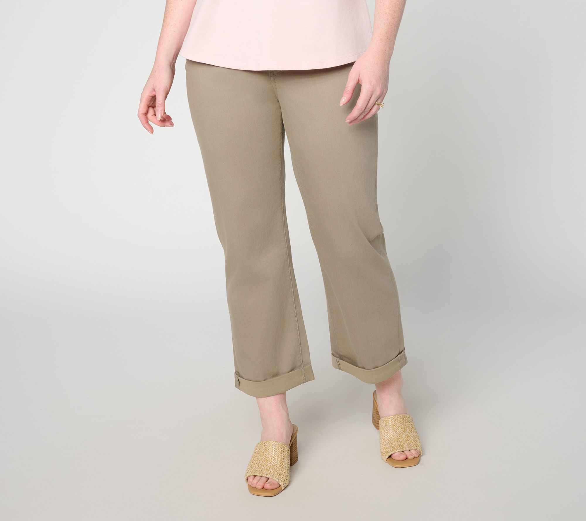 NYDJ Petite Cool Embrace Bailey Relaxed Straight-Leg Crop Jeans