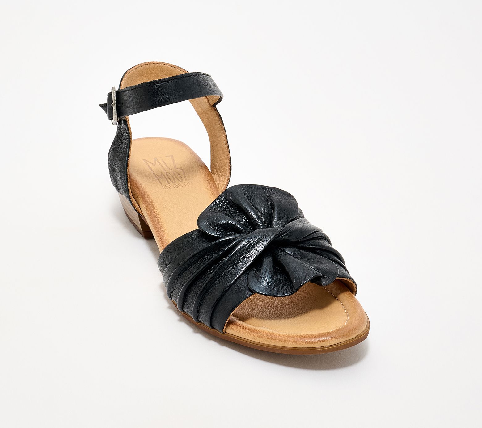 Miz Mooz Leather Bow Heeled Sandals - Christa