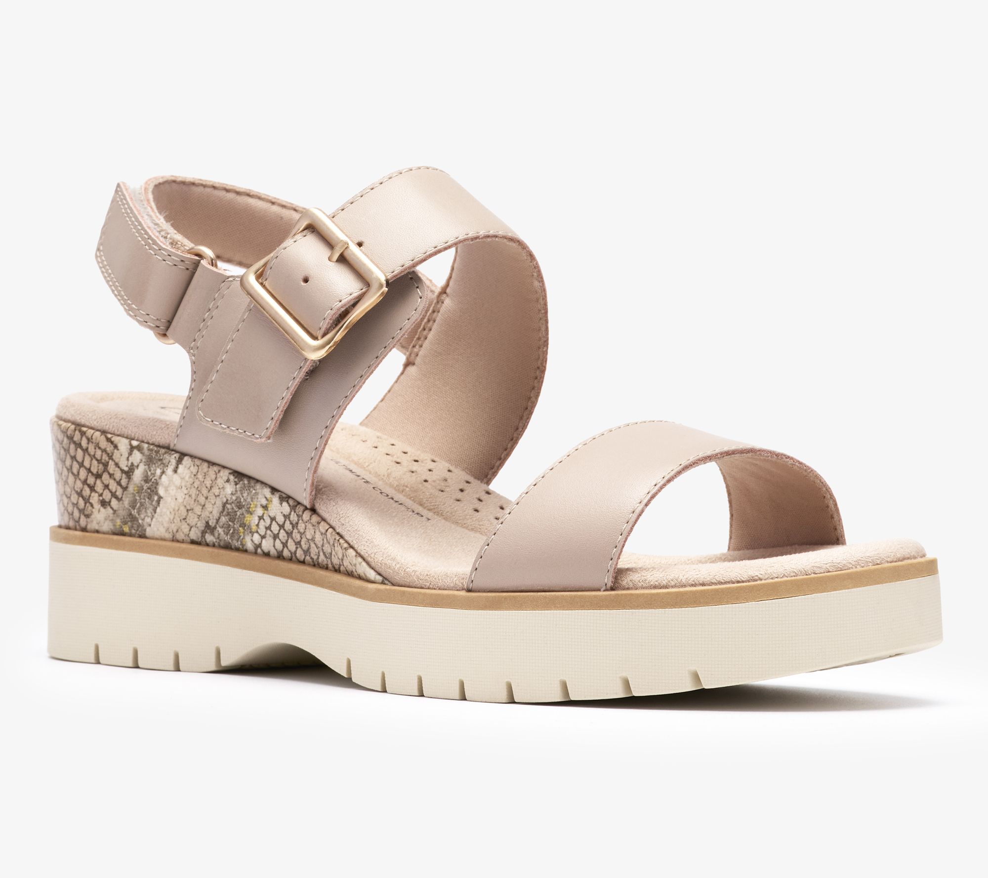  Clarks Collection Leather Sandals -Diaz Rose
