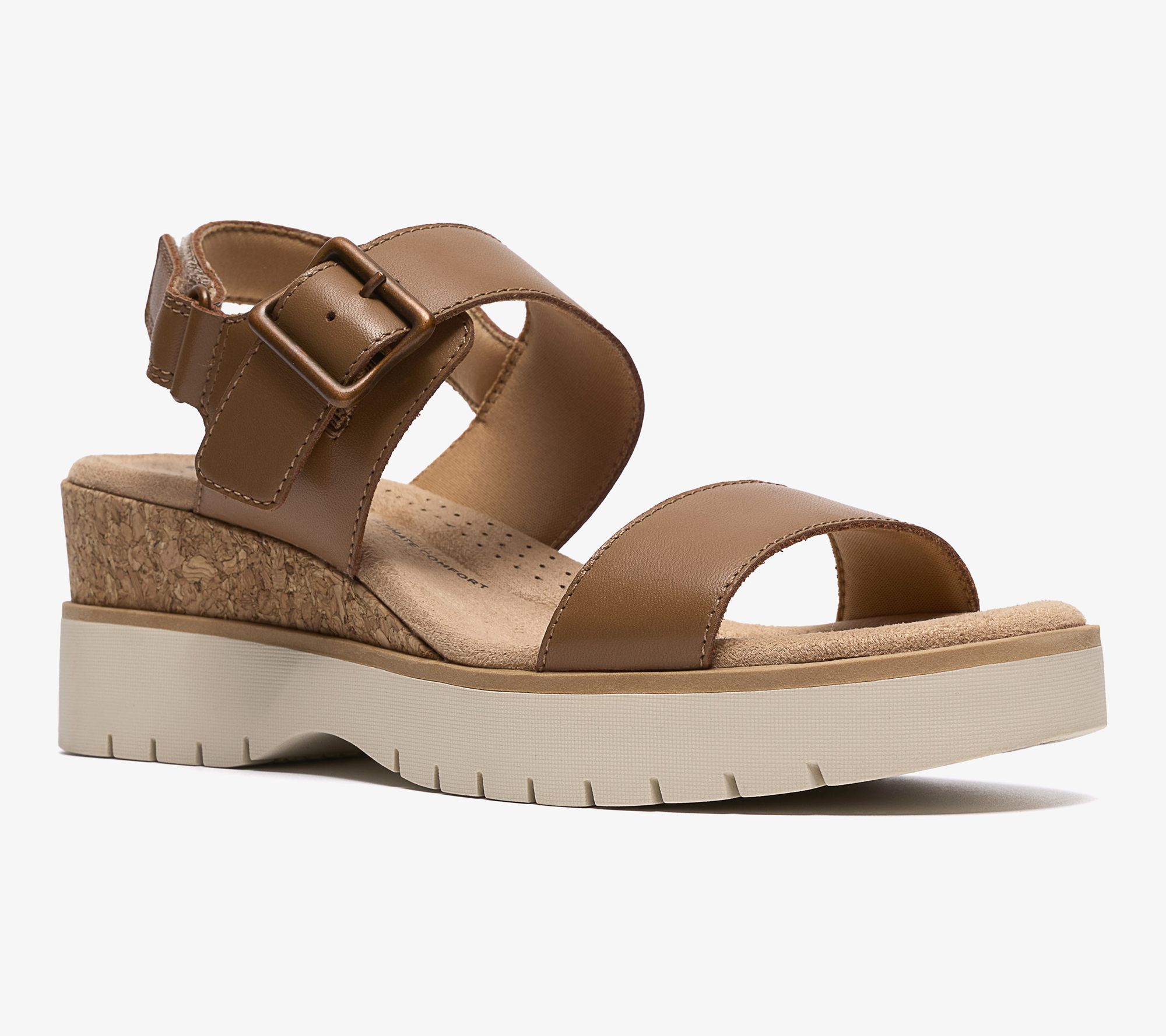Clarks Collection Leather Sandals -Diaz Rose