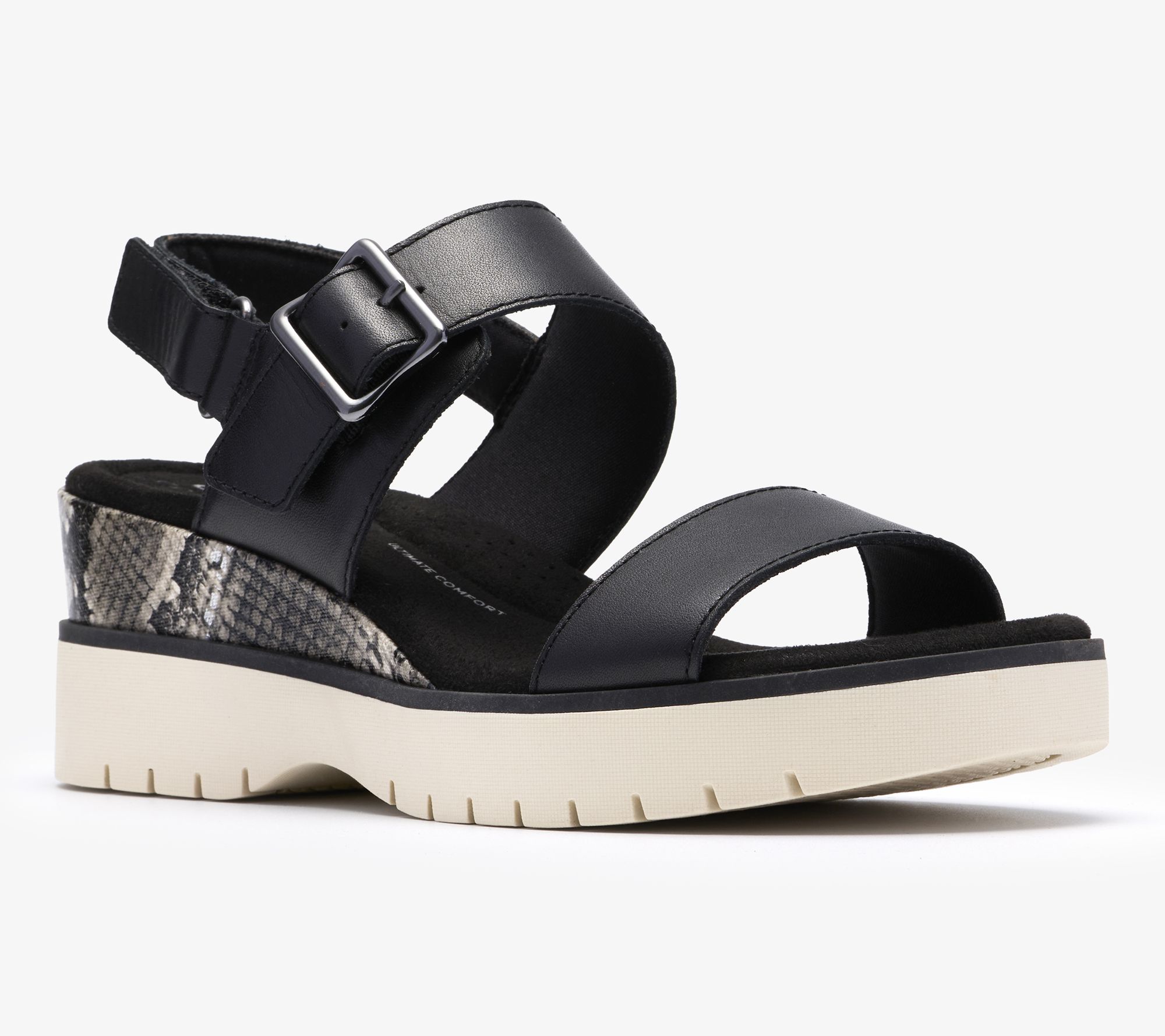 Clarks Collection Leather Sandals -Diaz Rose
