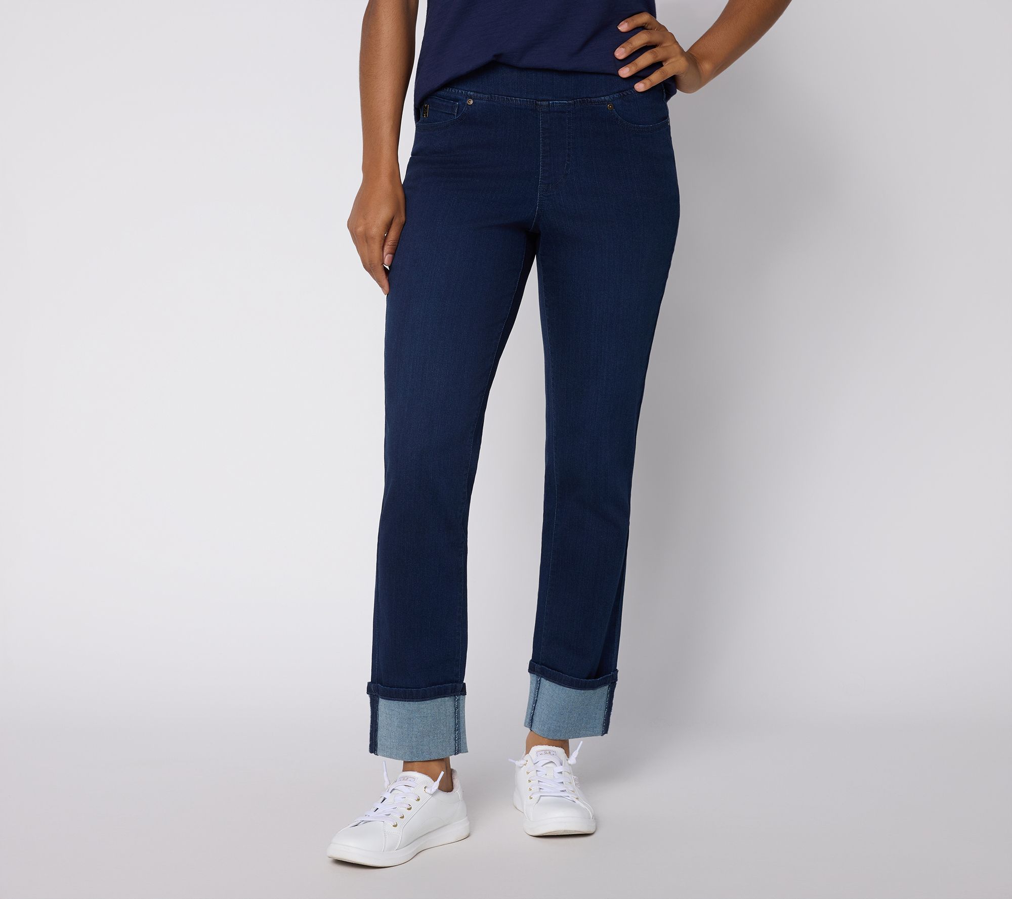 Belle by Kim Gravel Regular TripleLuxe Denim Wide Cuff Jeans