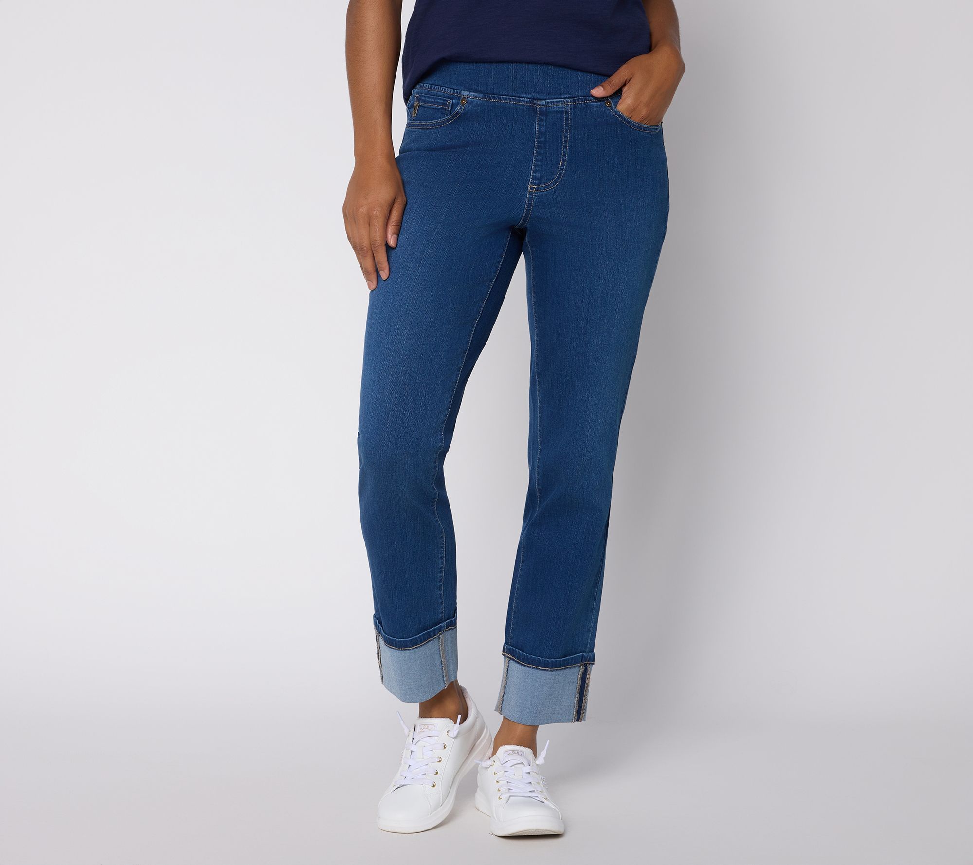 Belle by Kim Gravel Regular TripleLuxe Denim Wide Cuff Jeans