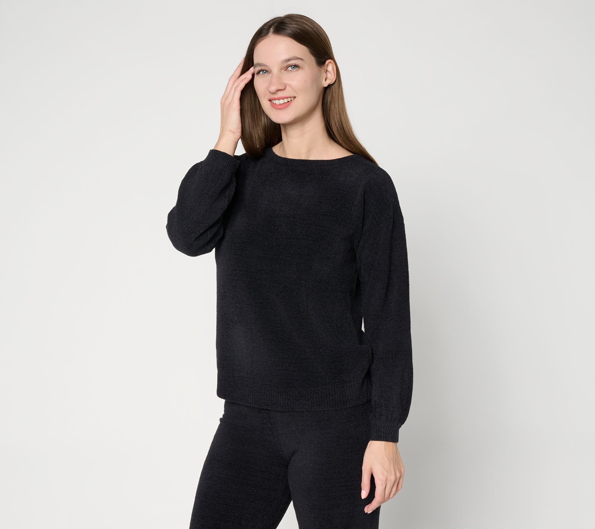 "As Is" Barefoot Dreams CozyChic Ultra Lite Boatneck Pullover