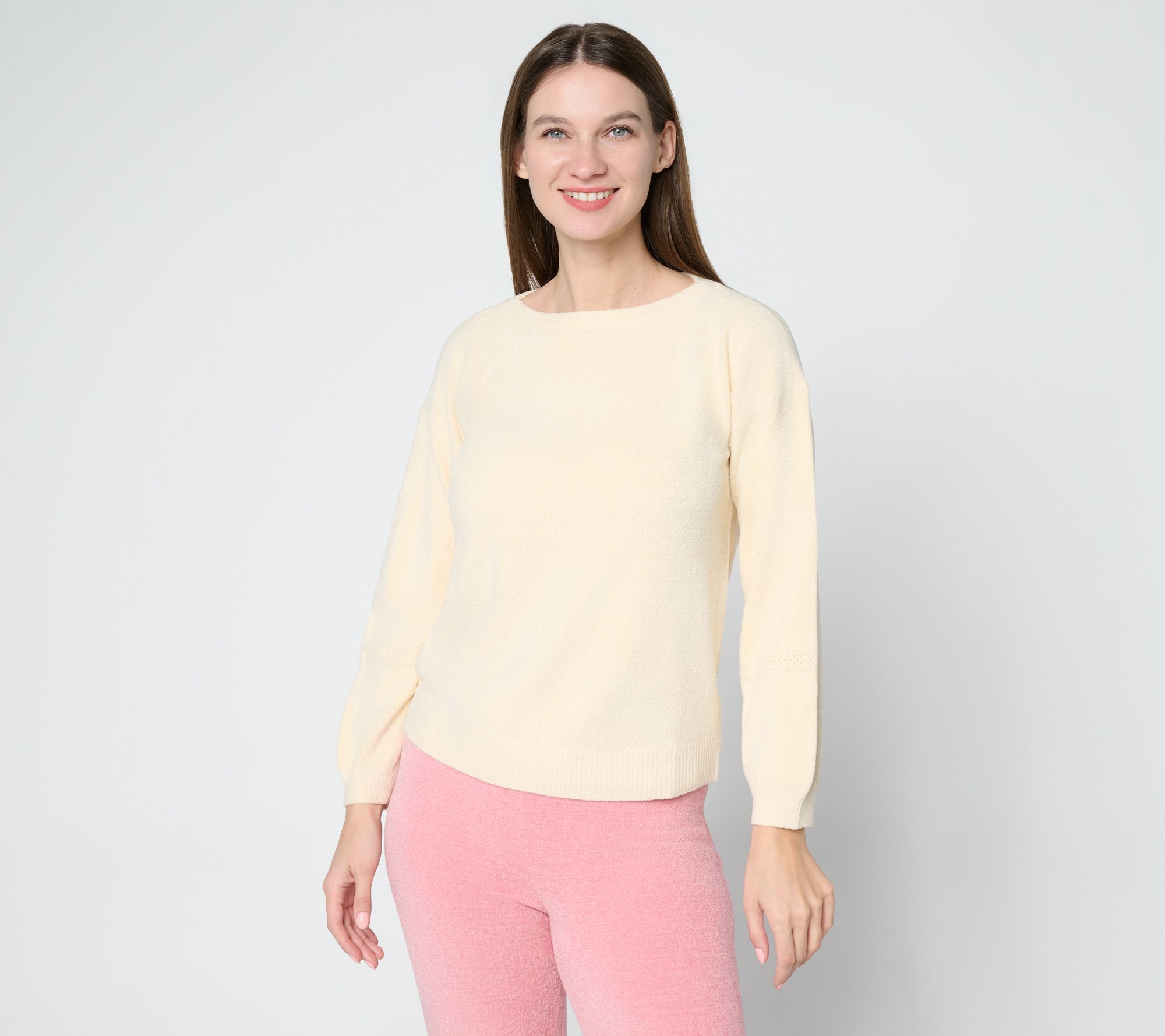 "As Is" Barefoot Dreams CozyChic Ultra Lite Boatneck Pullover