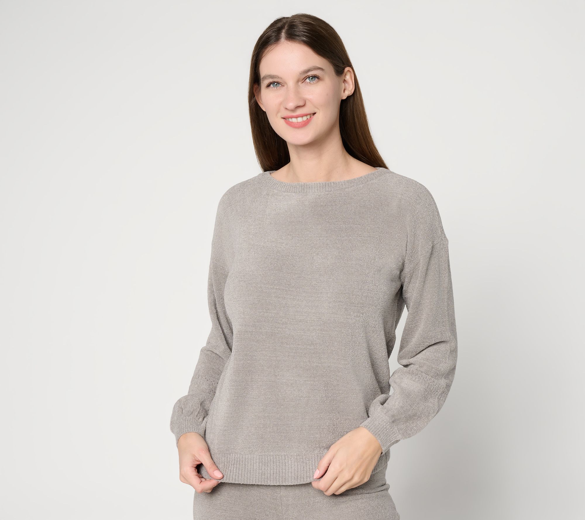 "As Is" Barefoot Dreams CozyChic Ultra Lite Boatneck Pullover