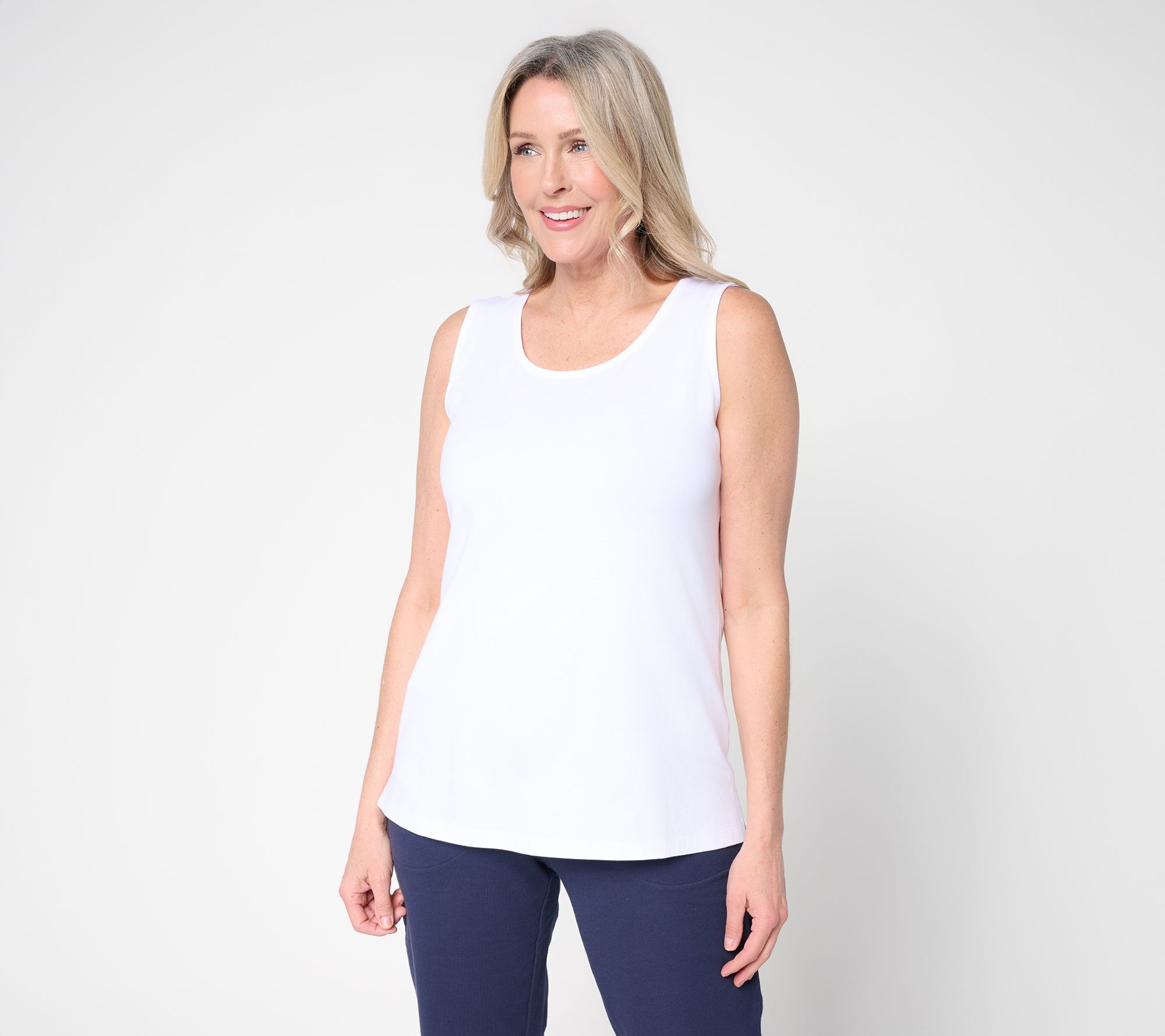 "As Is" Denim & Co. Essentials So Soft Jersey Scoop Neck Tank Top