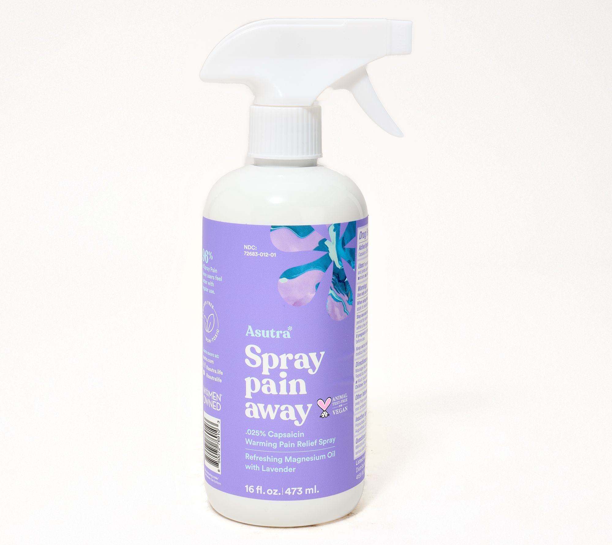  Asutra 16-oz Mega Spray Pain Away Magnesium Capsaicin Spray
