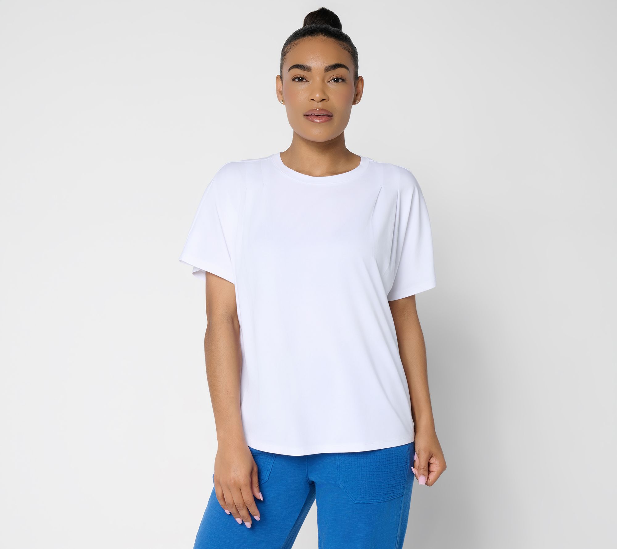 "As Is" AnyBody Cozy Knit Jersey Dolman Tee with Shoulder Darts