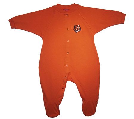 NFL Cincinnati Bengals Newborn Cotton Sleeper -Orange 