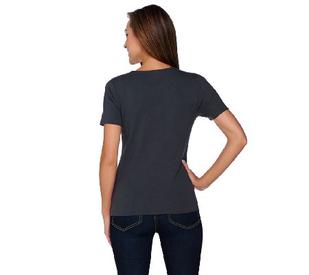 Linea by Louis Dell'Olio Whisper Knit Short Sleeve Top - QVC.com